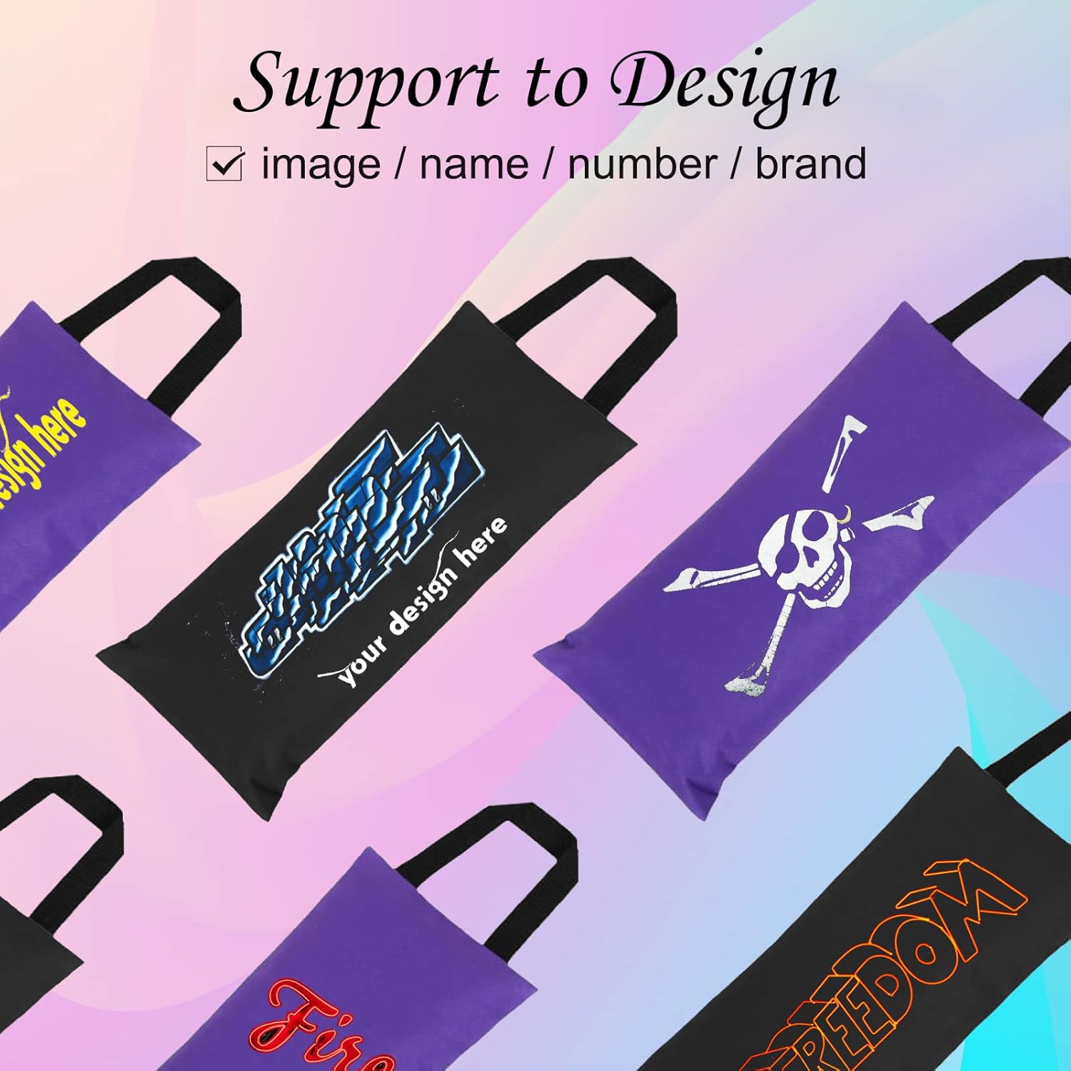 TopTie 2 Pack Yoga Sandbag Weighted Bag for Fitness Yoga Bolster, Unfilled Sandbag 16 x 7 Inch - Image 7