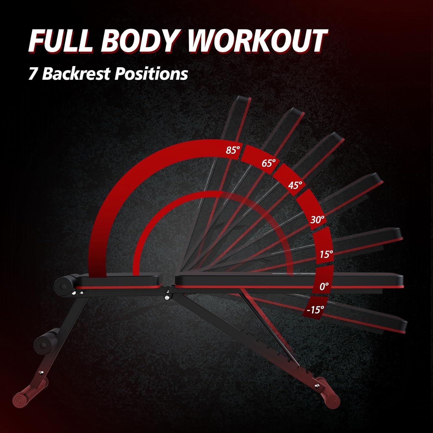 Weight Bench Press, Strength Training Adjustable Workout Benches for Full Body, Gym Benches for Incline Decline Exercise - Image 3