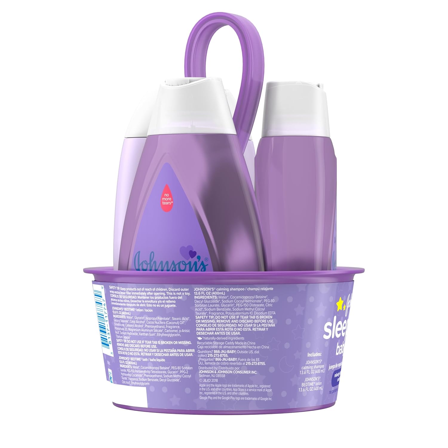 Johnson's Sleepy Time Bedtime Baby Gift Set with Relaxing NaturalCalm Aromas, Bedtime Baby Bath Shampoo, Wash & Lotion Essentials, Hypoallergenic & Paraben-Free, 4 Items - Image 10