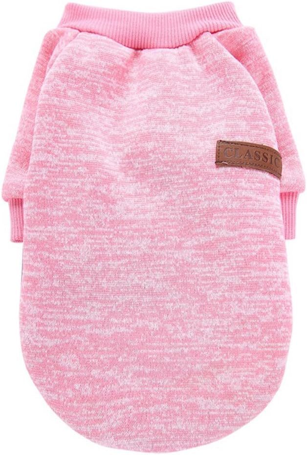 Jecikelon Dog Clothes Dogs Sweater Soft Puppies Clothing Winter Puppy Sweaters Warm Outfit for Dogs Small XXS XS Cat Apparel (Pink, S) - Image 5