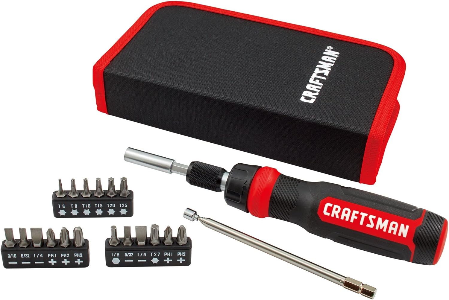 CRAFTSMAN Ratcheting Screwdriver, Multibit Set, 26-Piece (CMHT68001) - Image 2