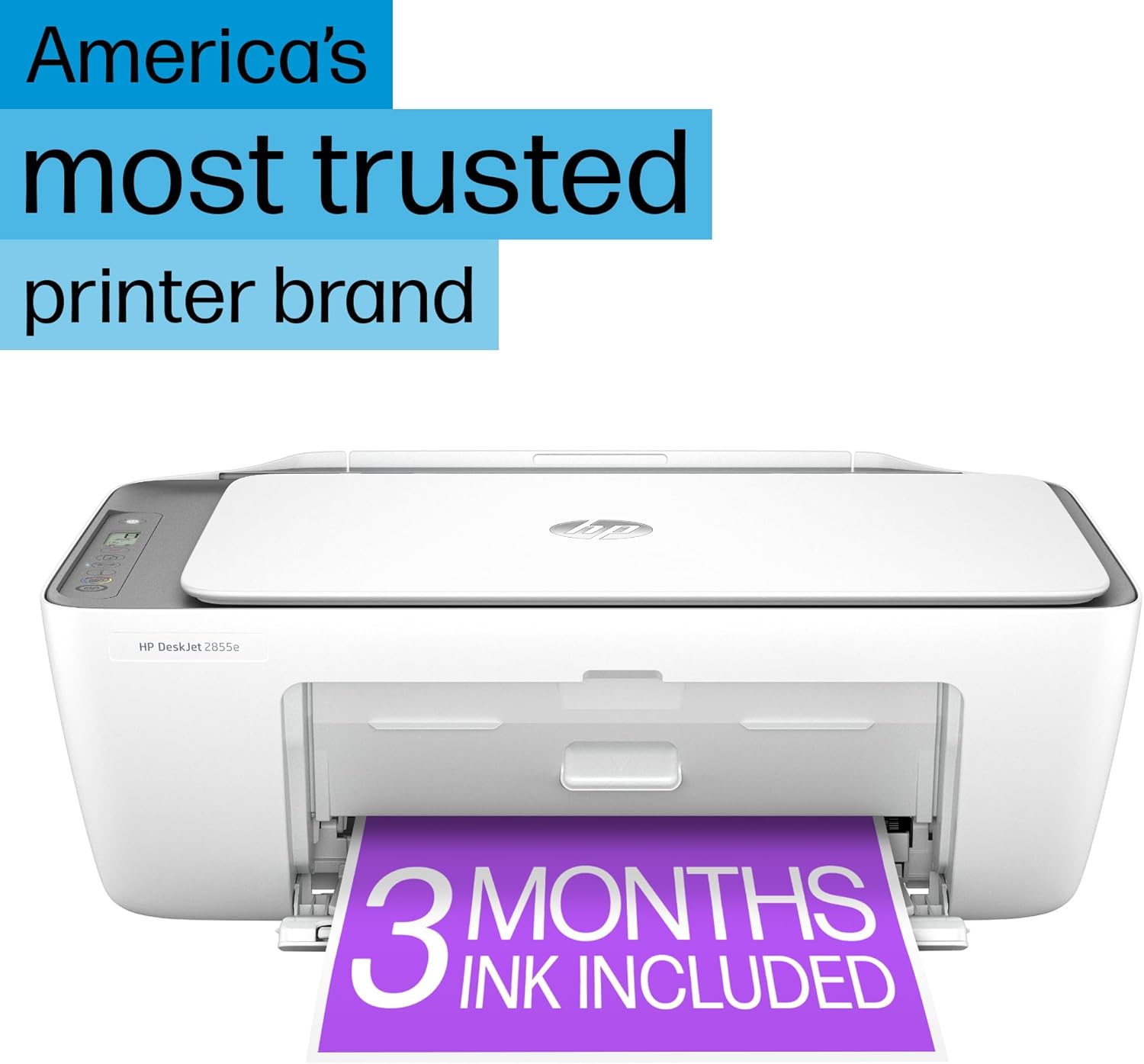 HP DeskJet 2855e Wireless All-in-One Color Inkjet Printer, Scanner, Copier, Best-for-home, 3 months of Instant Ink included (588S5A) - Image 4