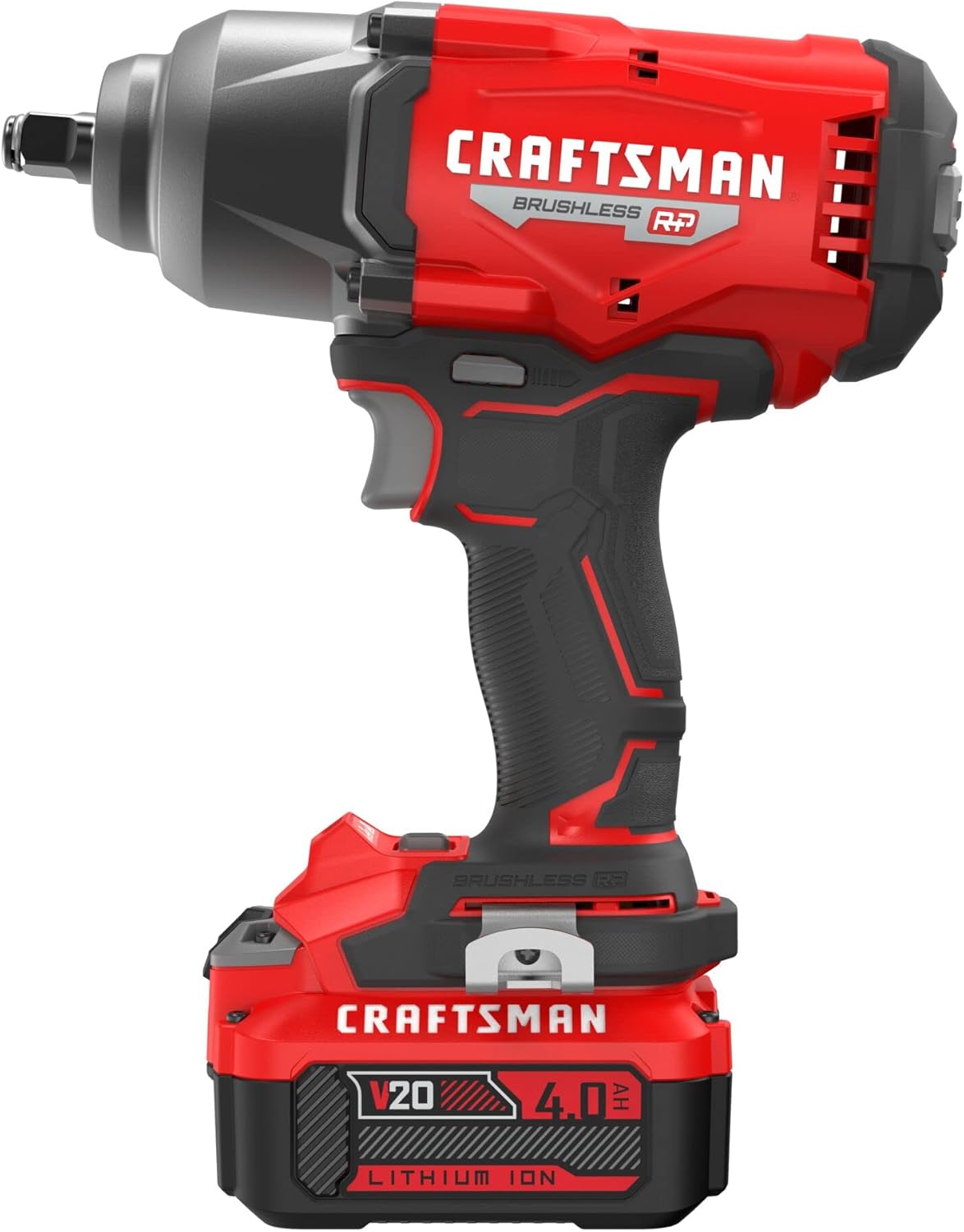 CRAFTSMAN V20 RP Impact Wrench, Cordless, Brushless, High Torque, 1/2 Inch, 4Ah Battery and Charger Included (CMCF940M1) - Image 9