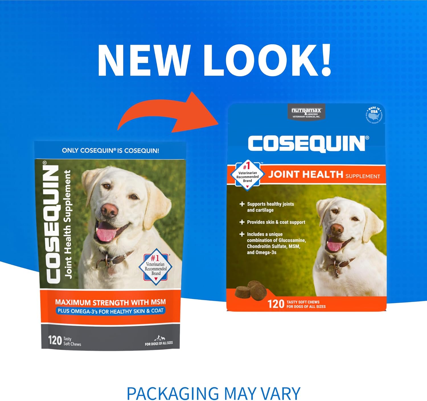 Cosequin Joint Health Supplement for Dogs - With Glucosamine, Chondroitin, MSM, and Omega-3's, 120 Soft Chews - Image 3
