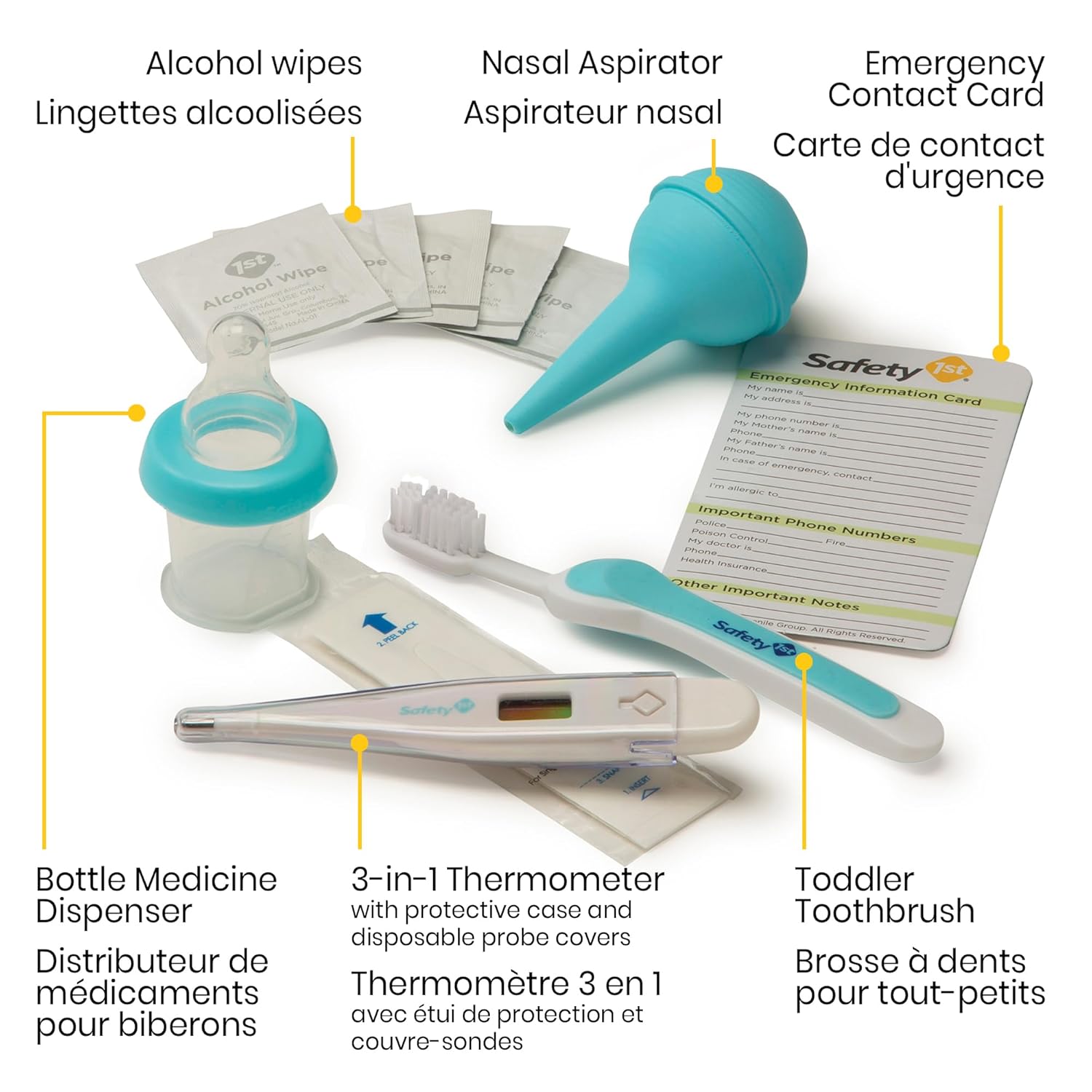 Deluxe Baby Healthcare and Grooming Kit, Arctic Blue, Newborn Baby Essentials, One Size, 25 Pieces - Image 8