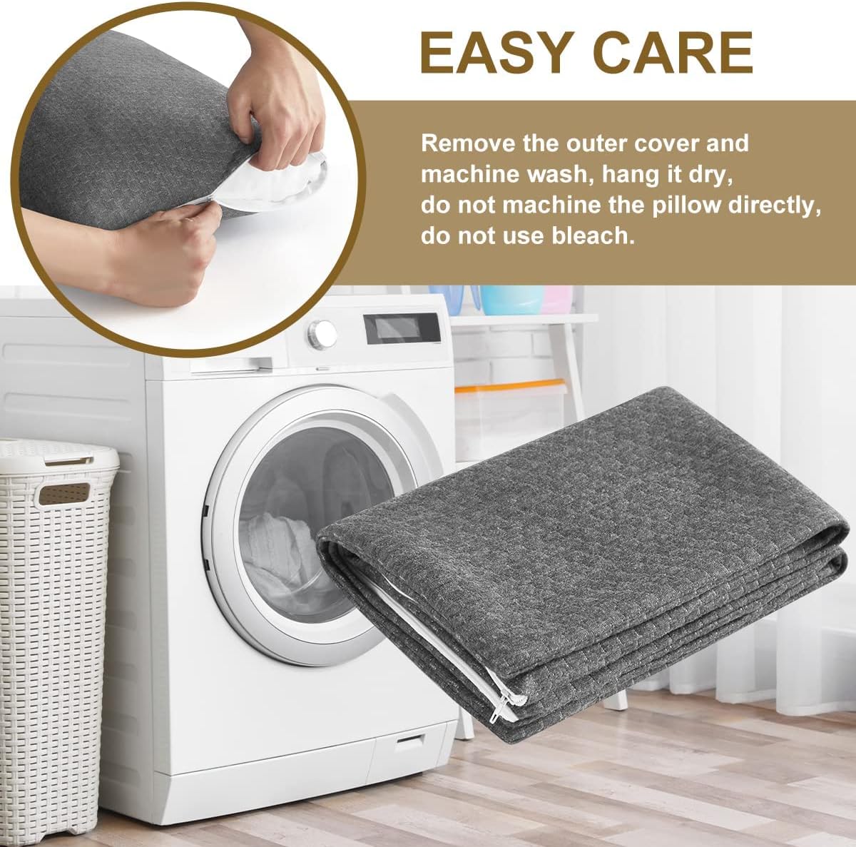 Ivellow Travel Pillow Compressible Camping Pillow for Sleeping Shredded Memory Foam Pillow Compact Firm Supportive Pillow for Adults Kids Outdoor Backpacking Hiking Essential Gear - Image 7