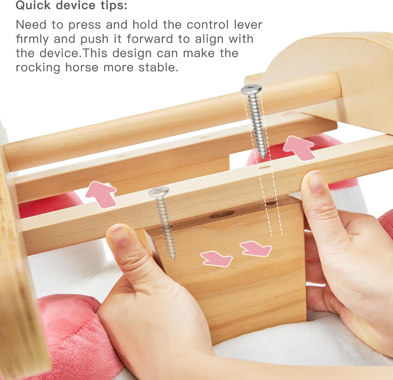 labebe - Baby Sheep Rocking Horse, Kids Plush Stuffed Rocking Animals, Ovis Aries Rocker with Seatbelt for 6 Months Babies, White Romney Rocking Horse for Toddler 1-3 Age Girl - Image 10