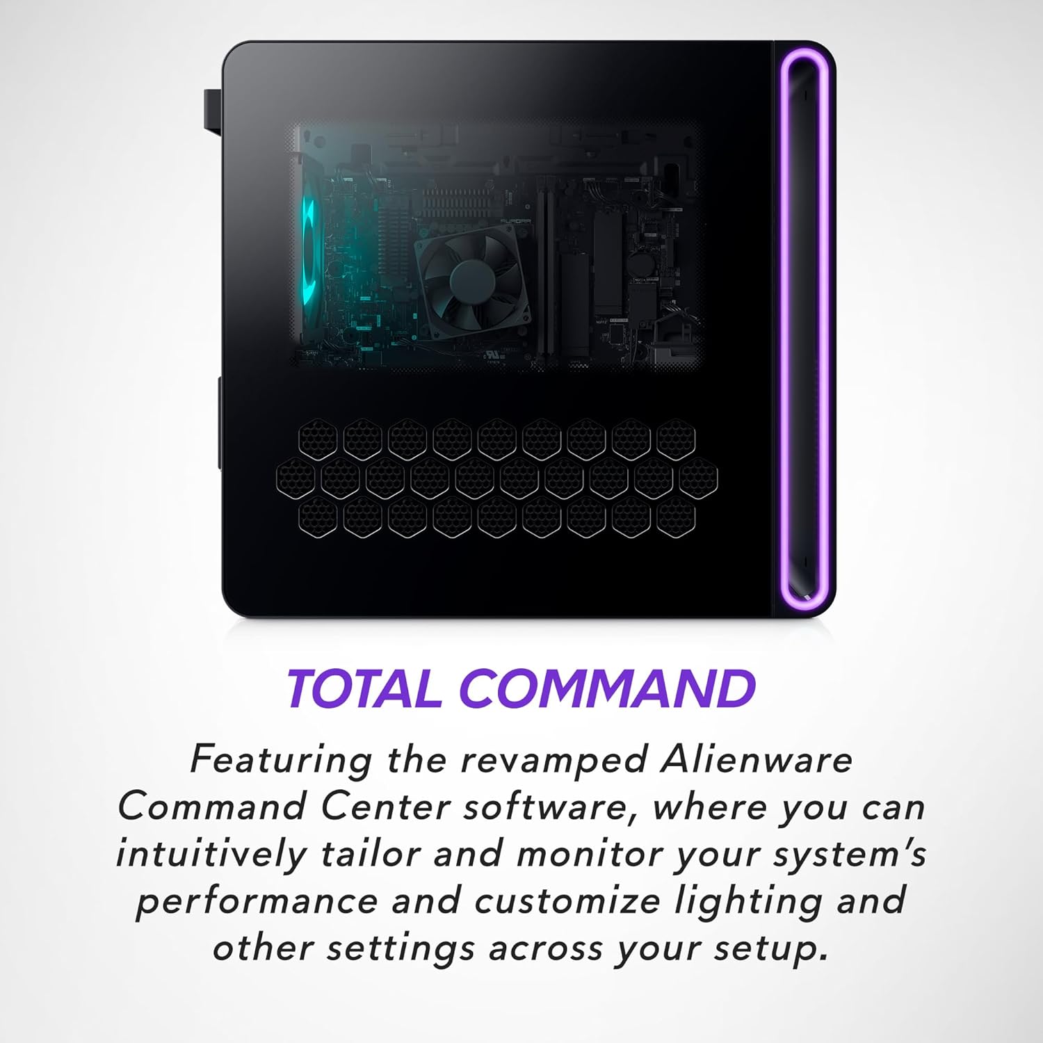 Alienware Aurora R16 Gaming Desktop - Intel Core i7-14700F Processor, 16GB DDR5 RAM, 512GB SSD + 1TB HDD, NVIDIA GeForce RTX 4060 8GB GDDR6, Windows 11 Home, Onsite Service - Black - Image 10