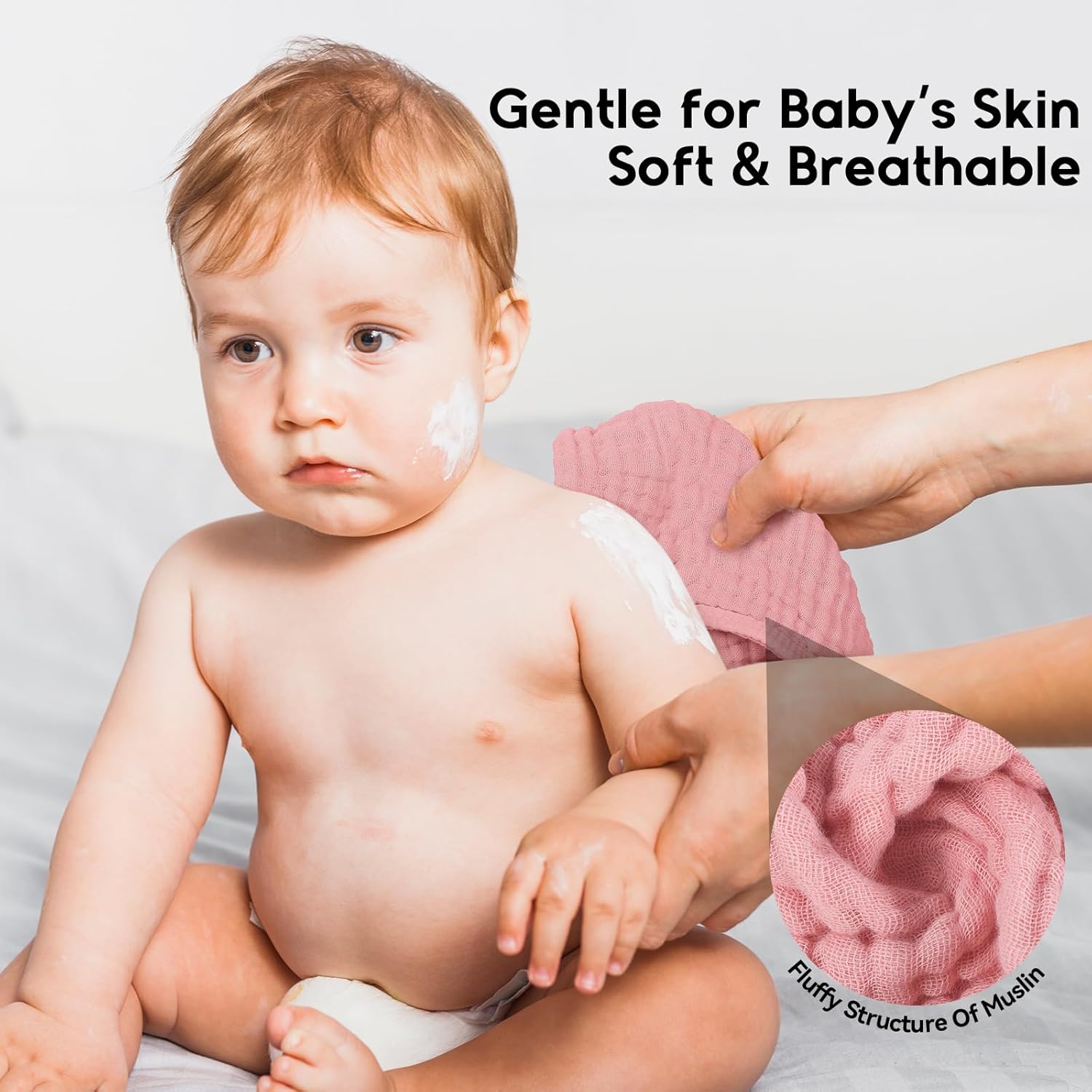 Muslin Burp Cloths for Baby 100% Cotton Burping Cloths for Boys Girls Large 20''X10'' Extra Soft and Absorbent 12 Pack - Gradient Pink - Image 5