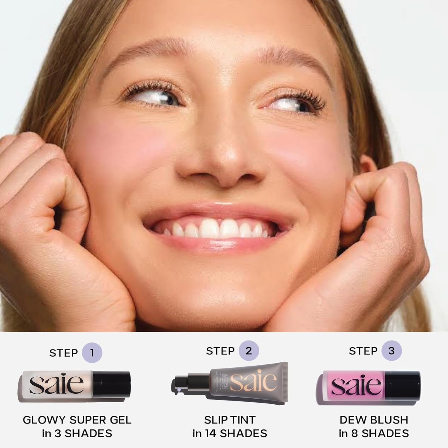 Saie Mini Glowy Super Gel Lightweight Illuminator - Luminizer + Makeup Primer for Glowing Skin - Enriched with Vitamin C + Hydrating Squalane Oil - Sunglow (0.5 oz) - Image 7