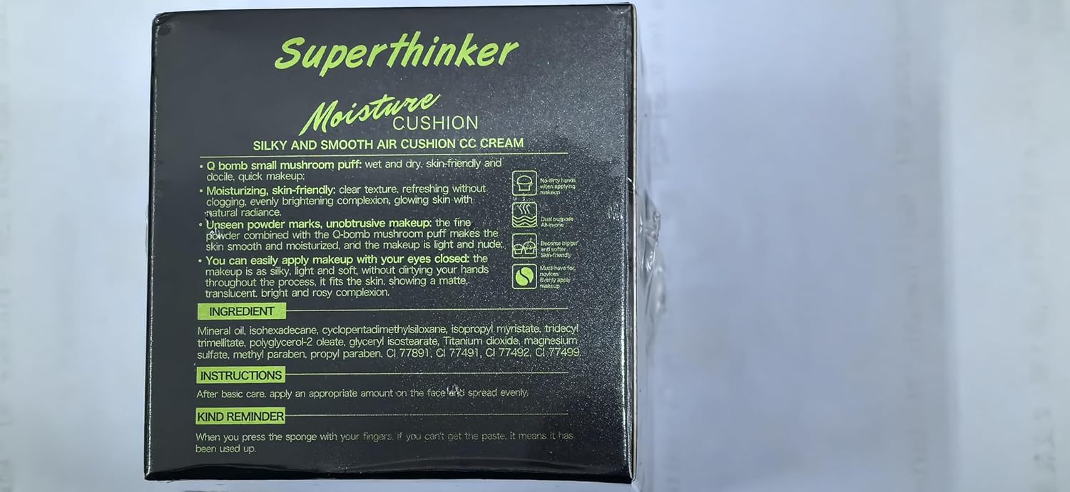 Air Cushion CC Cream Mushroom Head Foundation, Moisturizing BB Cream Makeup Long Lasting Matte Concealer (Natural) - Image 9