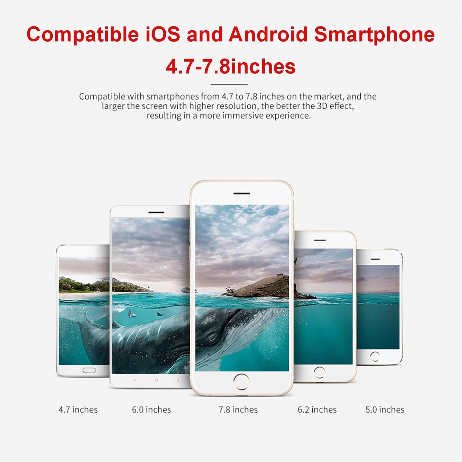 Virtual Reality Headsets to Play Games/Movies for Adults/Kids, 3D VR Glasses Compatible iOS and Android Smartphones 4.7-7.8in, 2023 New vr Headset Set with Gamepad and Controller, New Year Gifts 2024 - Image 8