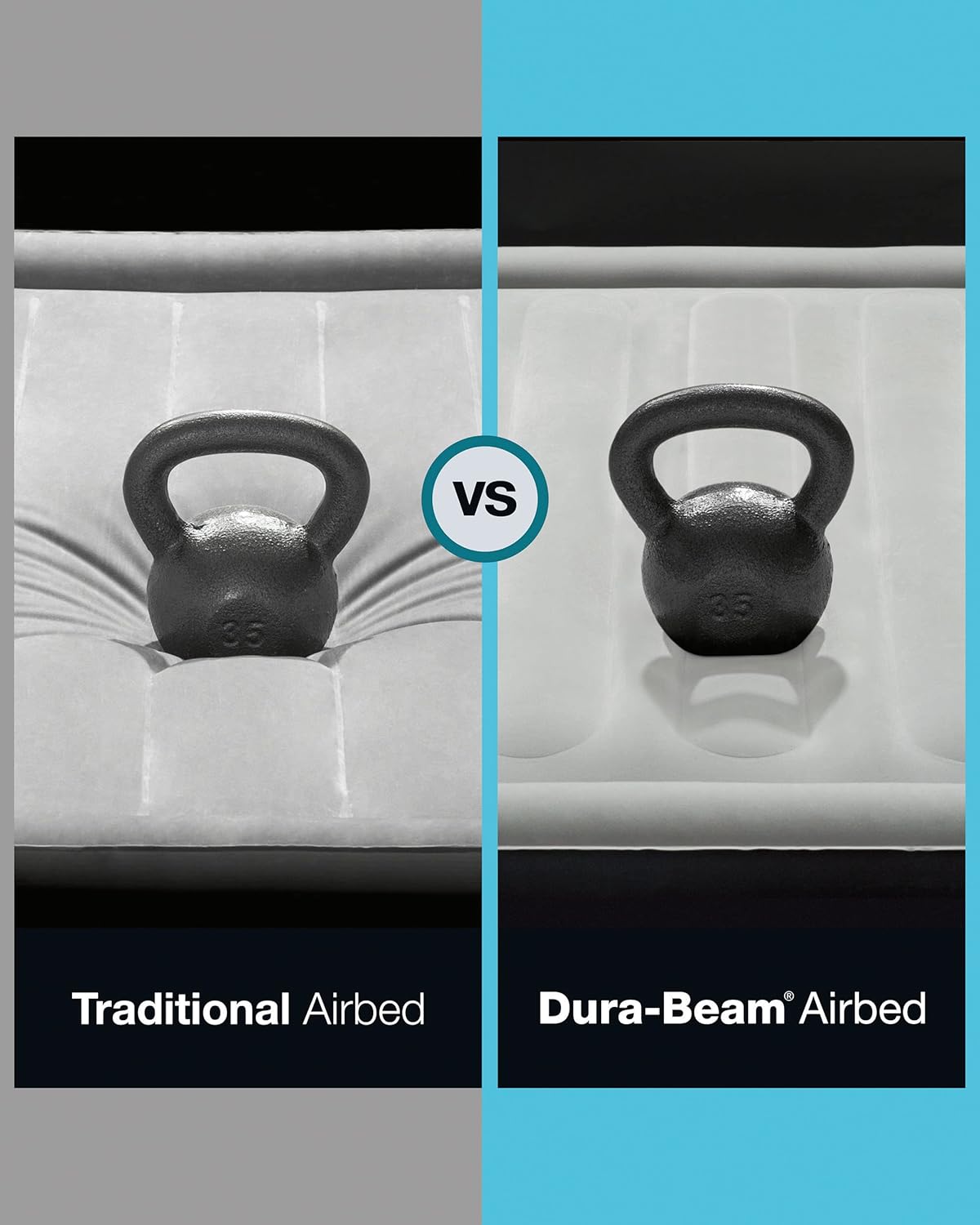 Intex 64757E Dura-Beam Standard Downy Air Mattress: Fiber-Tech - Twin Size - 10in Bed Height - 300lb Weight Capacity - Pump Sold Separately - Image 8