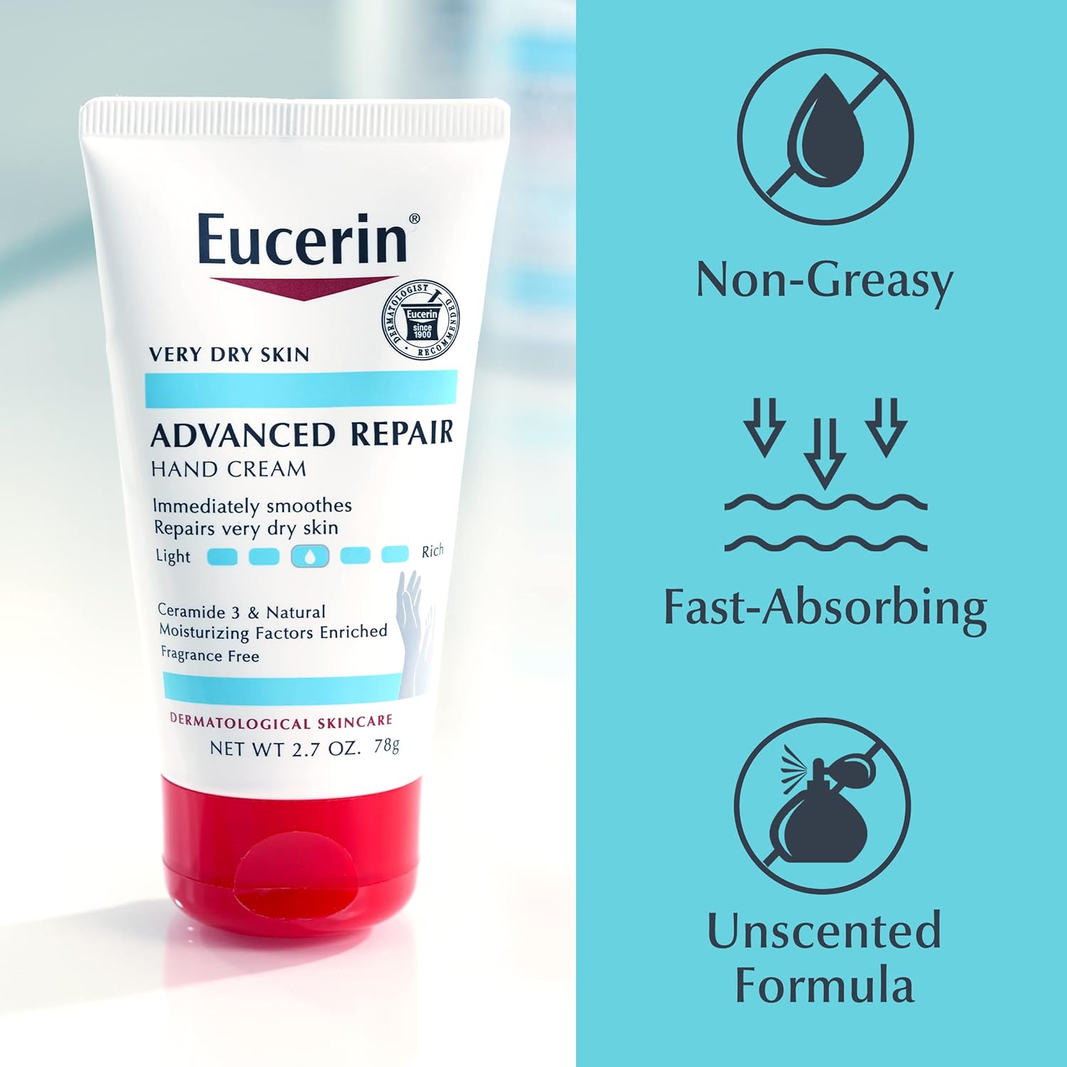 Eucerin Advanced Repair Hand Cream, Fragrance Free Hand Lotion for Dry Skin, 2.7 Oz Tube, Pack of 3 - Image 10