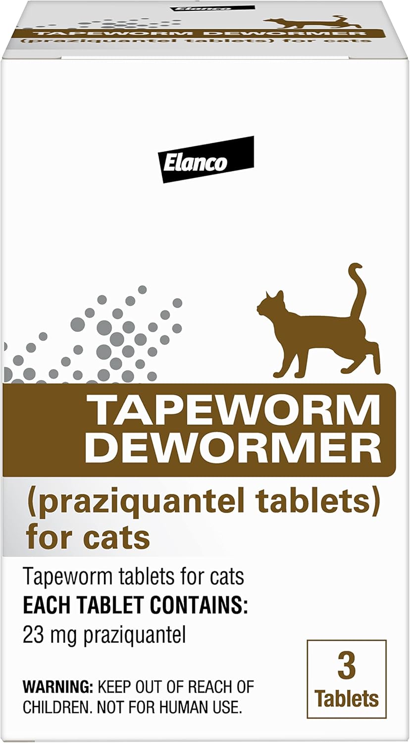 Elanco Tapeworm Dewormer (praziquantel tablets) for Cats and Kittens 6 Weeks and Older, 3-count - Image 2