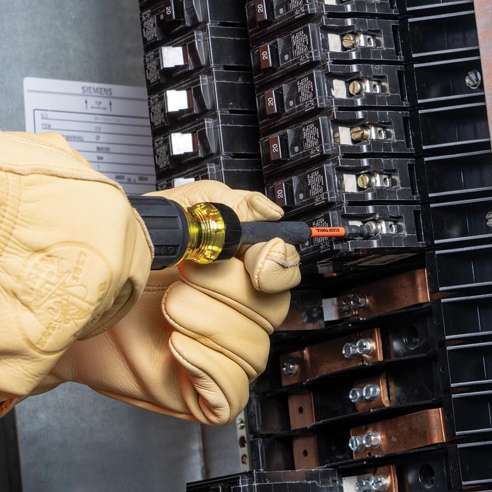 Klein Tools 32315HD 15-in-1 Multi-Bit Ratcheting Screwdriver, Impact-Rated, 7 Double-Ended ProFlex Torsion Zone Tips, 1/4-Inch Nut Driver, 8-Piece - Image 6