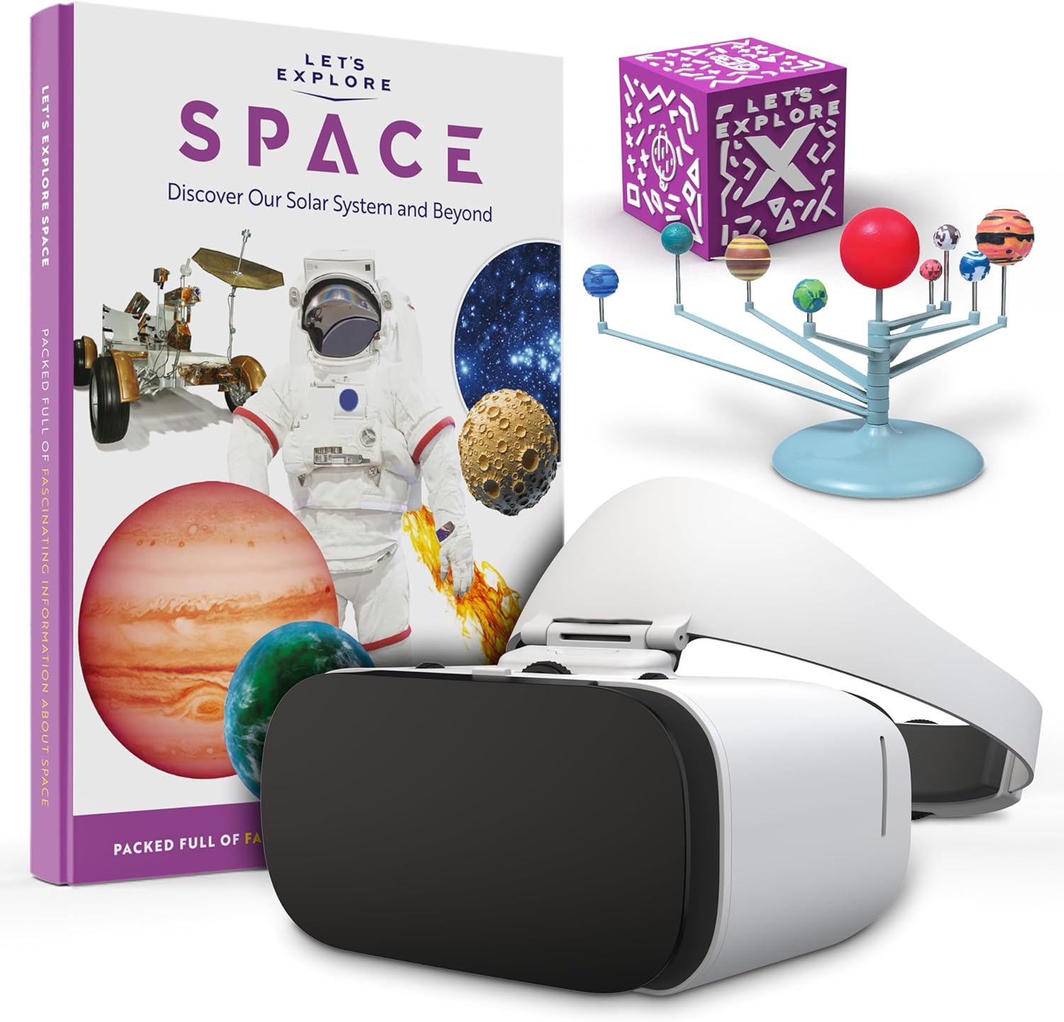 Let's Explore VR Headset for Kids - STEM Gift Box | A Virtual Reality Family Friendly Adventure | Explore Our Solar System with VR Headset for Phone - Image 2