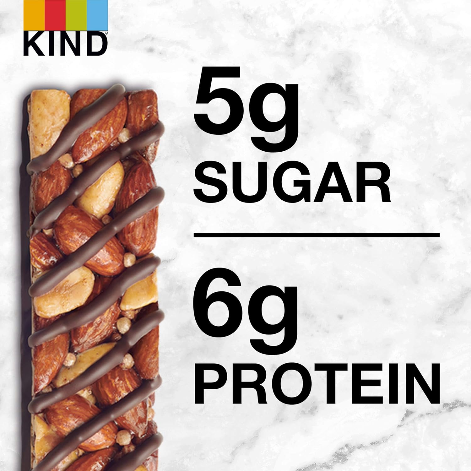 KIND Bars, Dark Chocolate Nuts and Sea Salt, Healthy Snacks, Gluten Free, Low Sugar, 6g Protein, 12 Count - Image 7