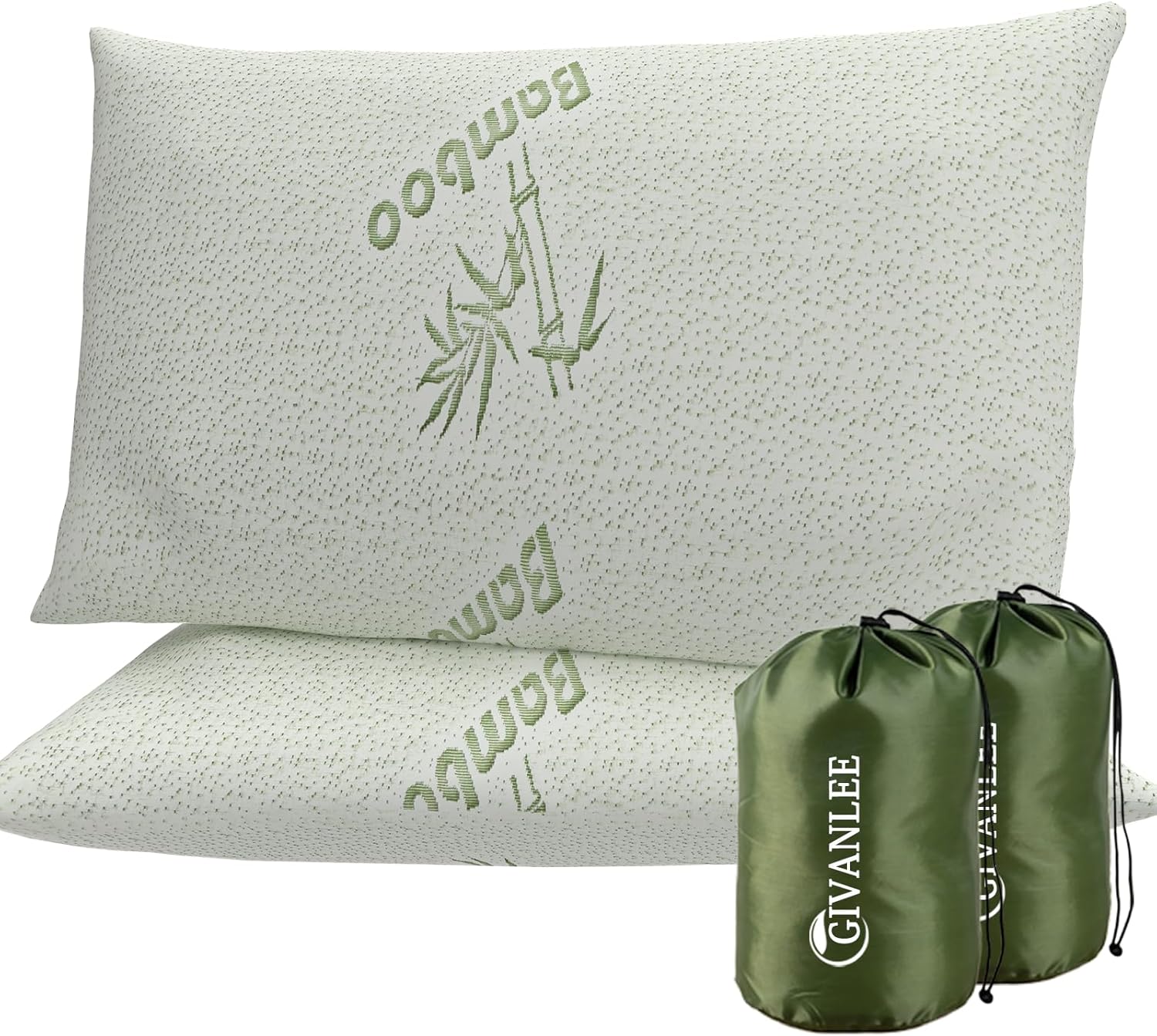 Camping Pillow for Sleeping 2 Pack,Small Travel Pillow,Shredded Memory Foam Pillow Packable with Storage Bag,Soft Cover,Portable Small Pillow for Camp Backpacking Hiking Gear&Accessories - Image 2