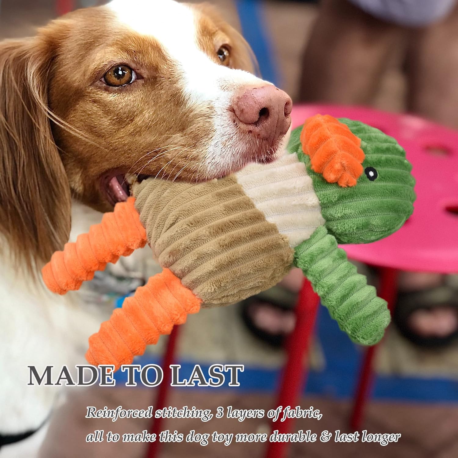 5 Pack Tough Dog Toys Stuffed Squeaky Dog Toys Assortment Plush Animal Dog Toy Value Bundle Puppy Pet Dog Toys for Small Medium Large Dogs - Image 8