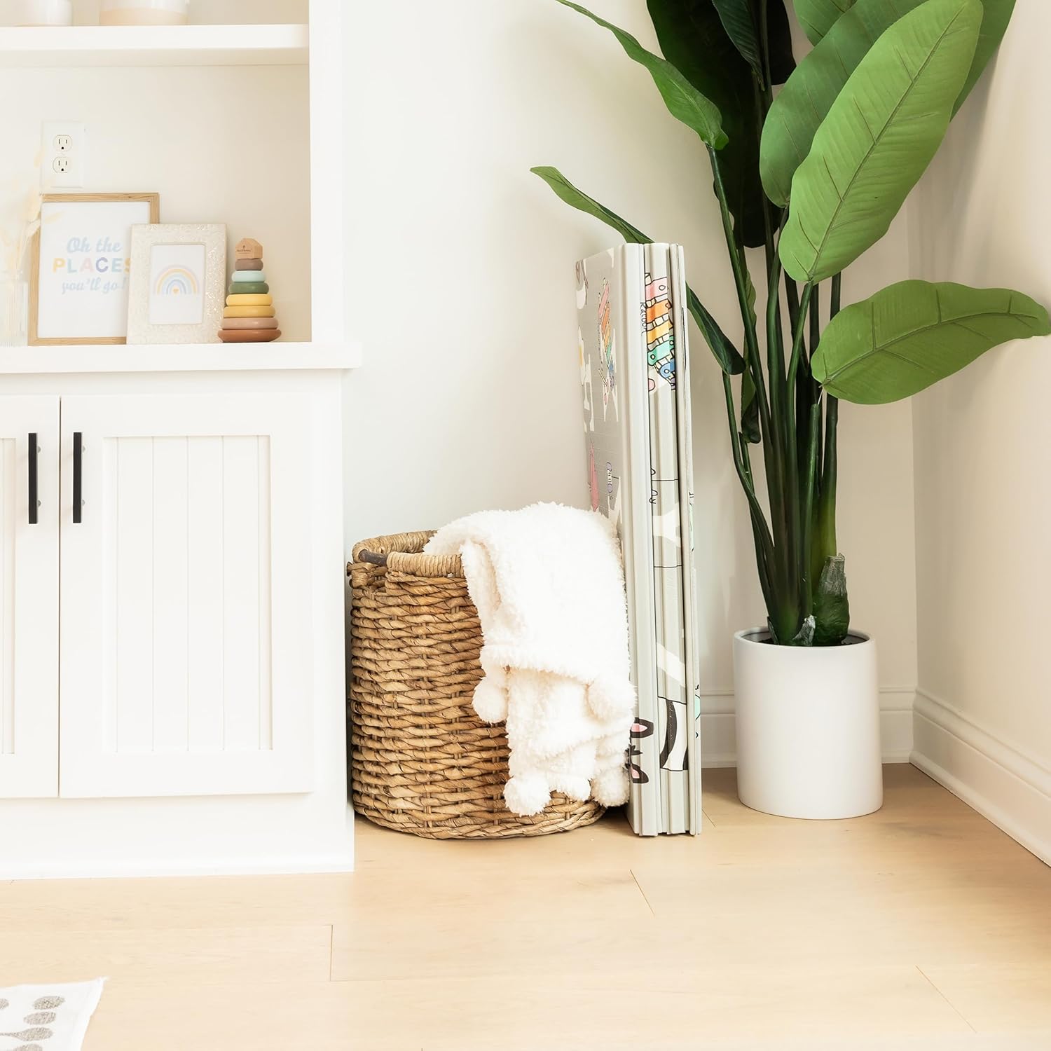 Regalo 77"x71" Extra Large Alphabet Play Mat for Babies and Toddlers, Alphabet Animal and Object Learning Mat, Non-Toxic Waterproof Foam Design, Reversible, Foldable for Easy Storage, Wipe Clean, Gray - Image 4