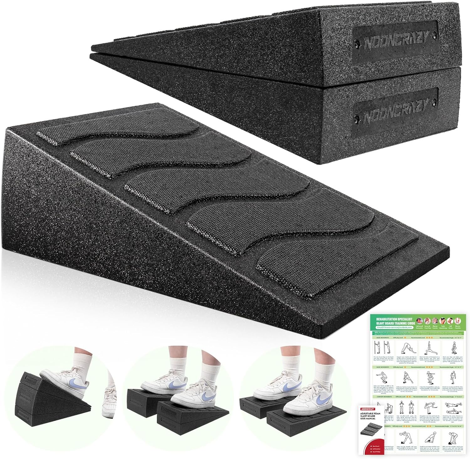 Slant Board for Calf Stretching, 5 Adjustable Angles Incline Board for Squat Wedge, 480 lbs Weight Capacity Calf Stretch Yoga Foam Wedge for Exercise, Squat, Ankle Mobility & Physical Therapy - Image 2