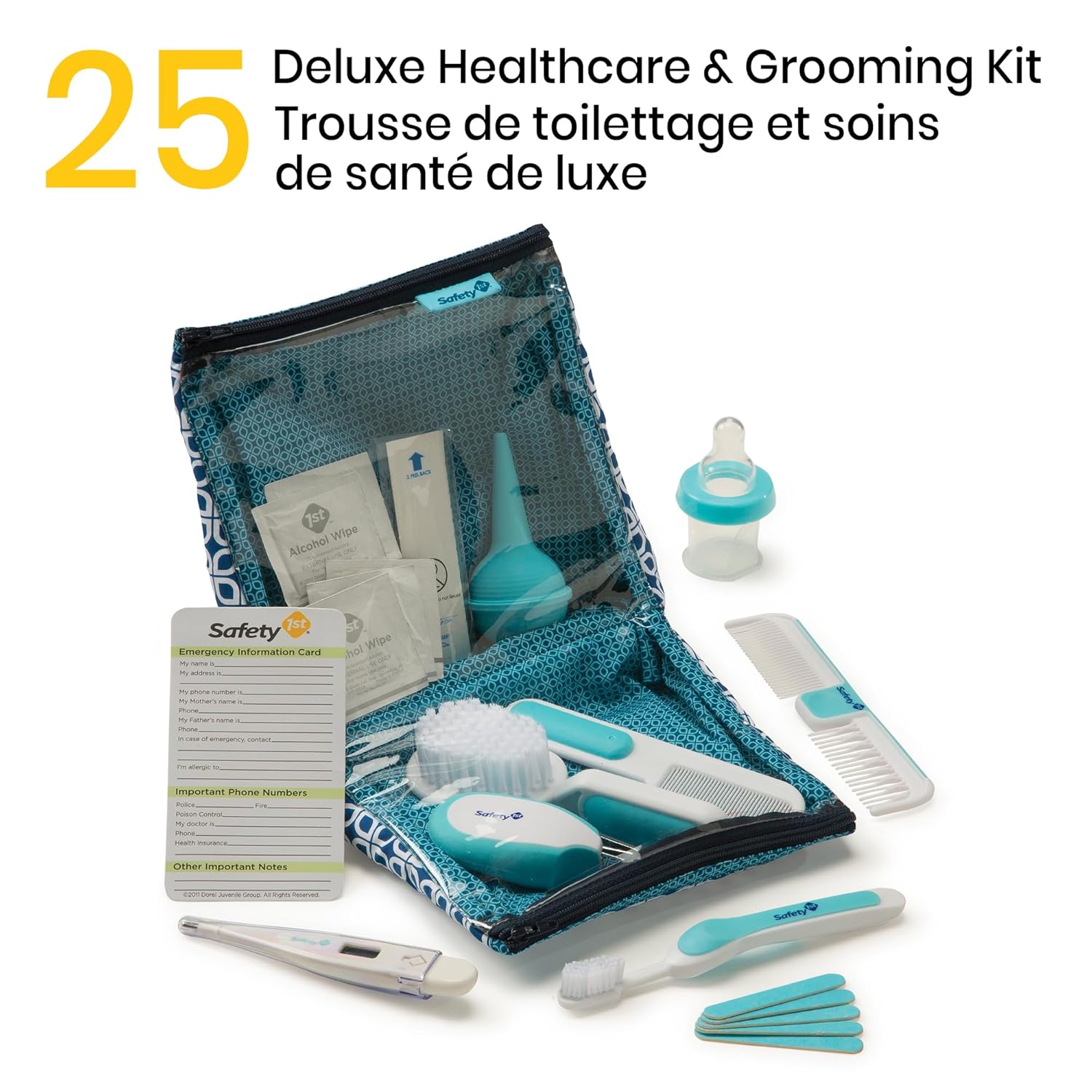 Deluxe Baby Healthcare and Grooming Kit, Arctic Blue, Newborn Baby Essentials, One Size, 25 Pieces - Image 7