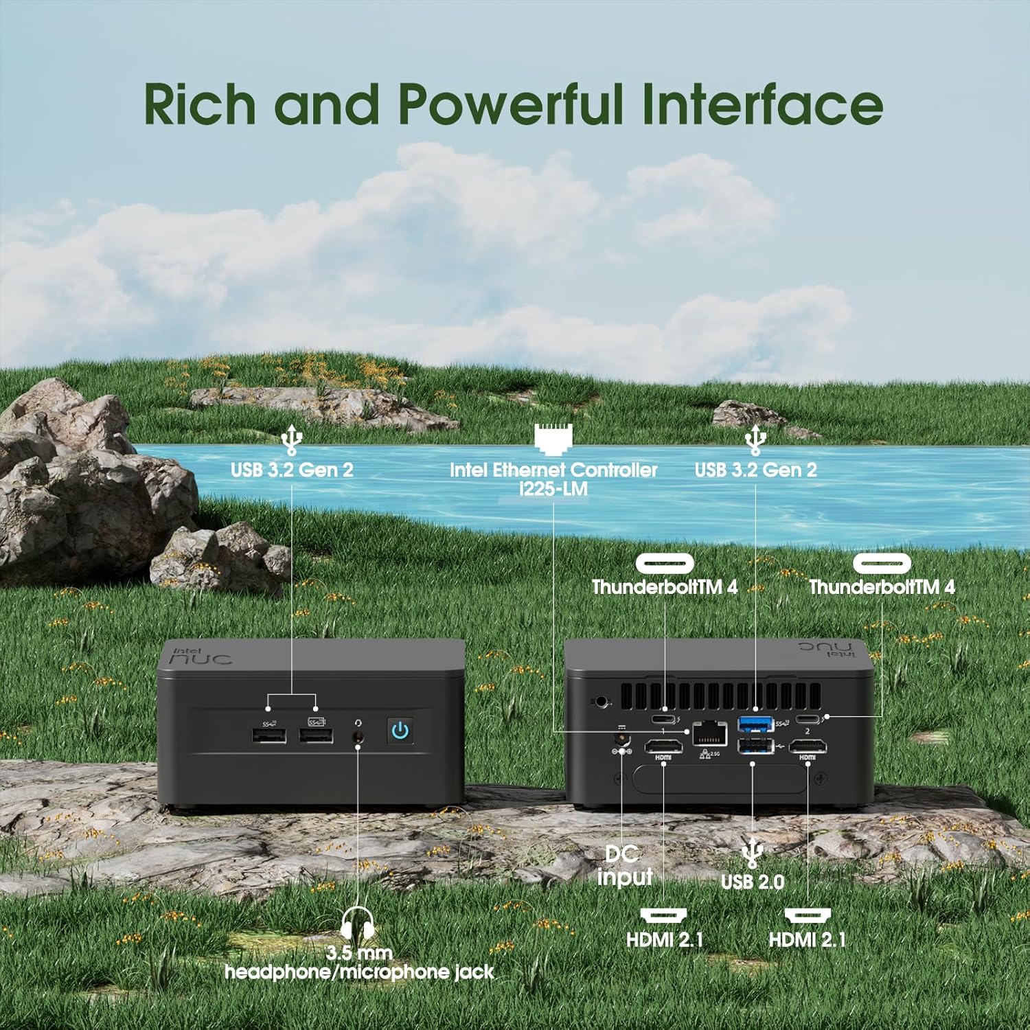 Intel NUC 13 Pro Mini PC, Business Office NUC Intel Core i7-1360P (12C/16T, Up to 5.0GHz), 32GB 3200Mhz DDR4 RAM 2TB PCIe 4.0 NVMe SSD, Support 8K/HDR/4 Screen Display/WiFi6E/BT5.3/Windows 11 Pro - Image 5