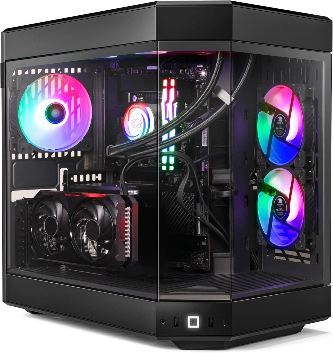 iBUYPOWER Y60 Black Gaming PC Computer Desktop Y60BA9N47TS03 (AMD Ryzen 9 7900X CPU, NVIDIA GeForce RTX 4070 Ti Super 16GB GPU, 32GB DDR5 RGB 5200MHz RAM, 2TB NVMe, WiFi Ready, Windows 11 Home) - Image 3