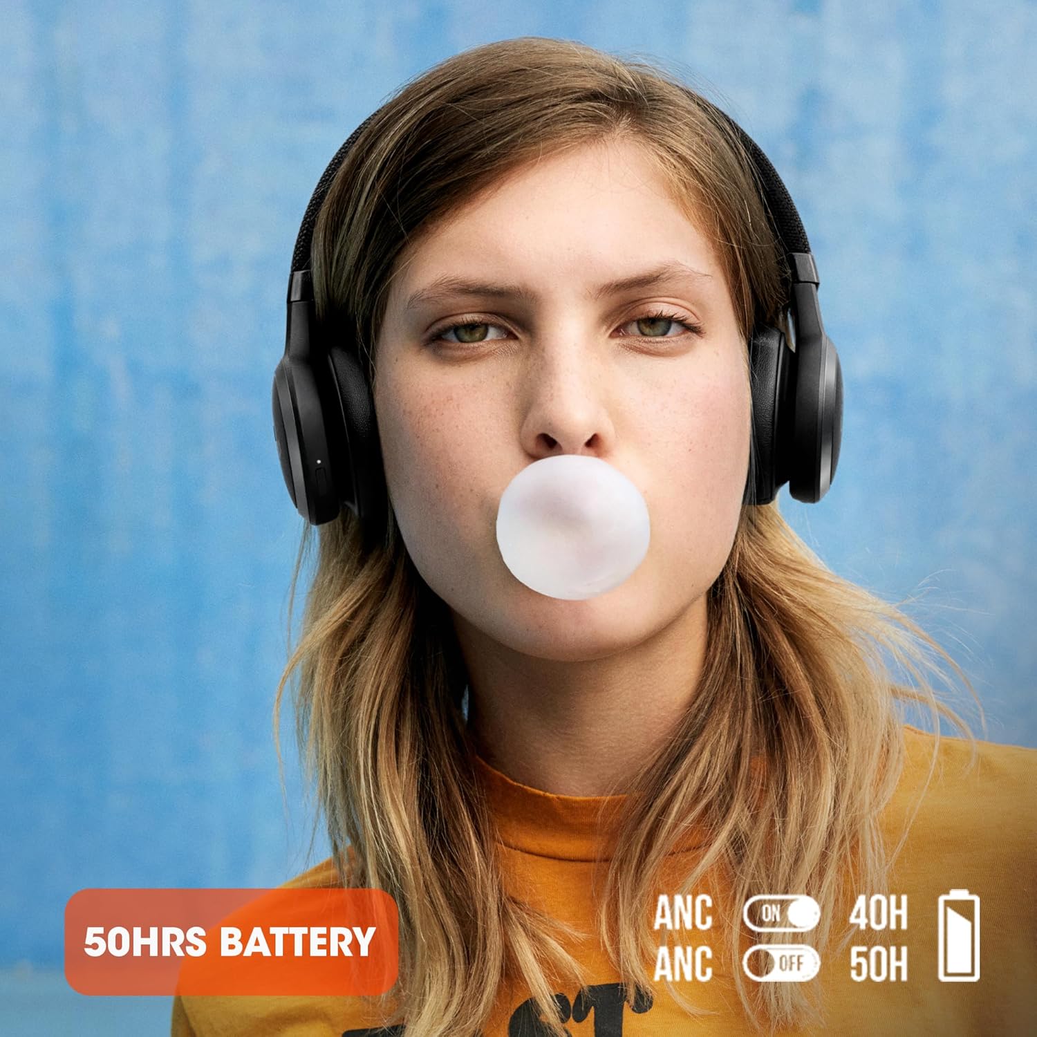 JBL Live 460NC wireless on-ear Noise Cancelling headphones with 50H battery, microphone for calls, lightweight and comfortable, and Alexa Built-in (Optimized for Android), iOS compatible (Black) - Image 7