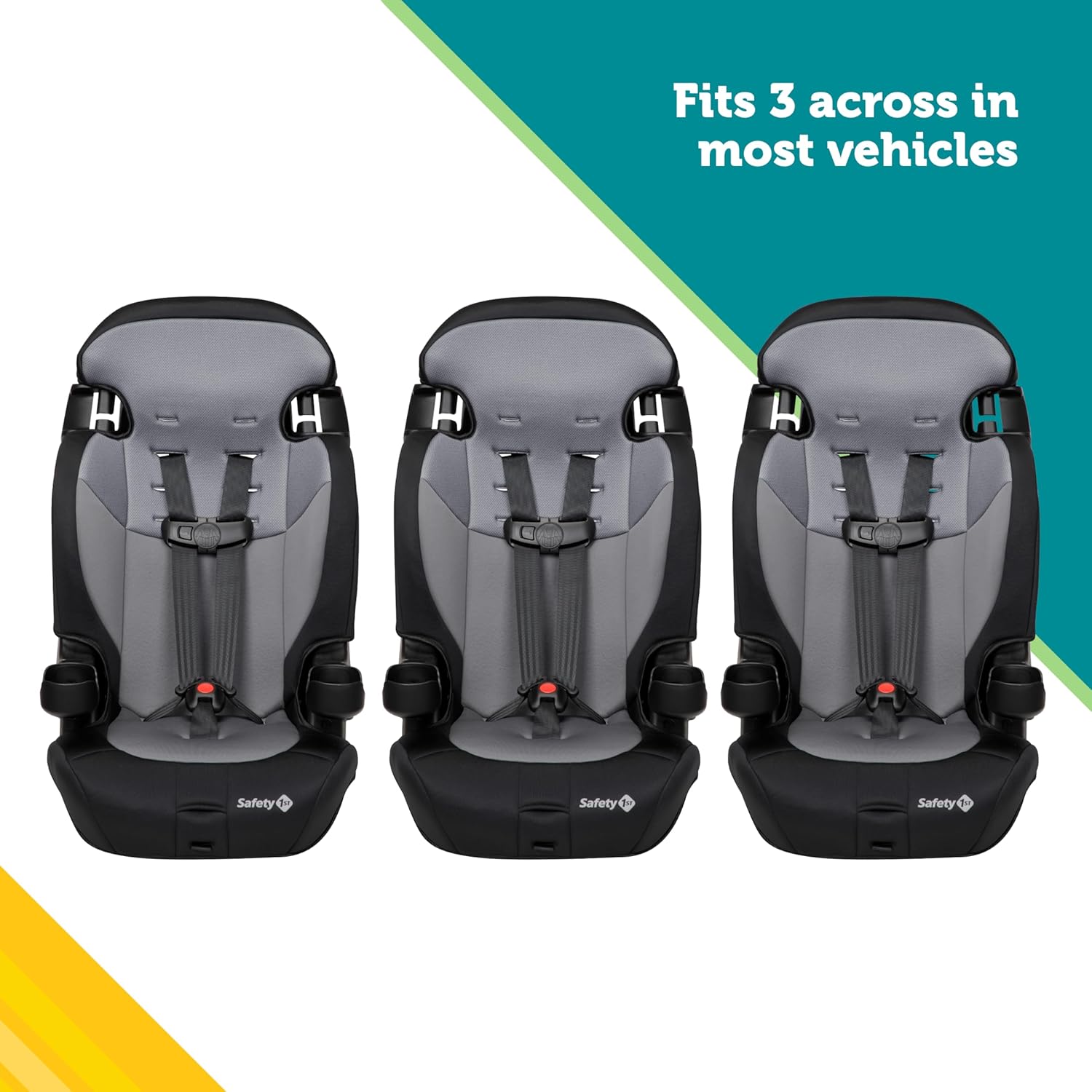 Safety 1st Grand 2-in-1 Booster Car Seat, Forward Facing Car Seat with Harness, High Back Booster Seat for Car, 30-65 Pounds and Belt-Positioning Booster, Car Seats, 40-100 Pounds, Black Sparrow - Image 5