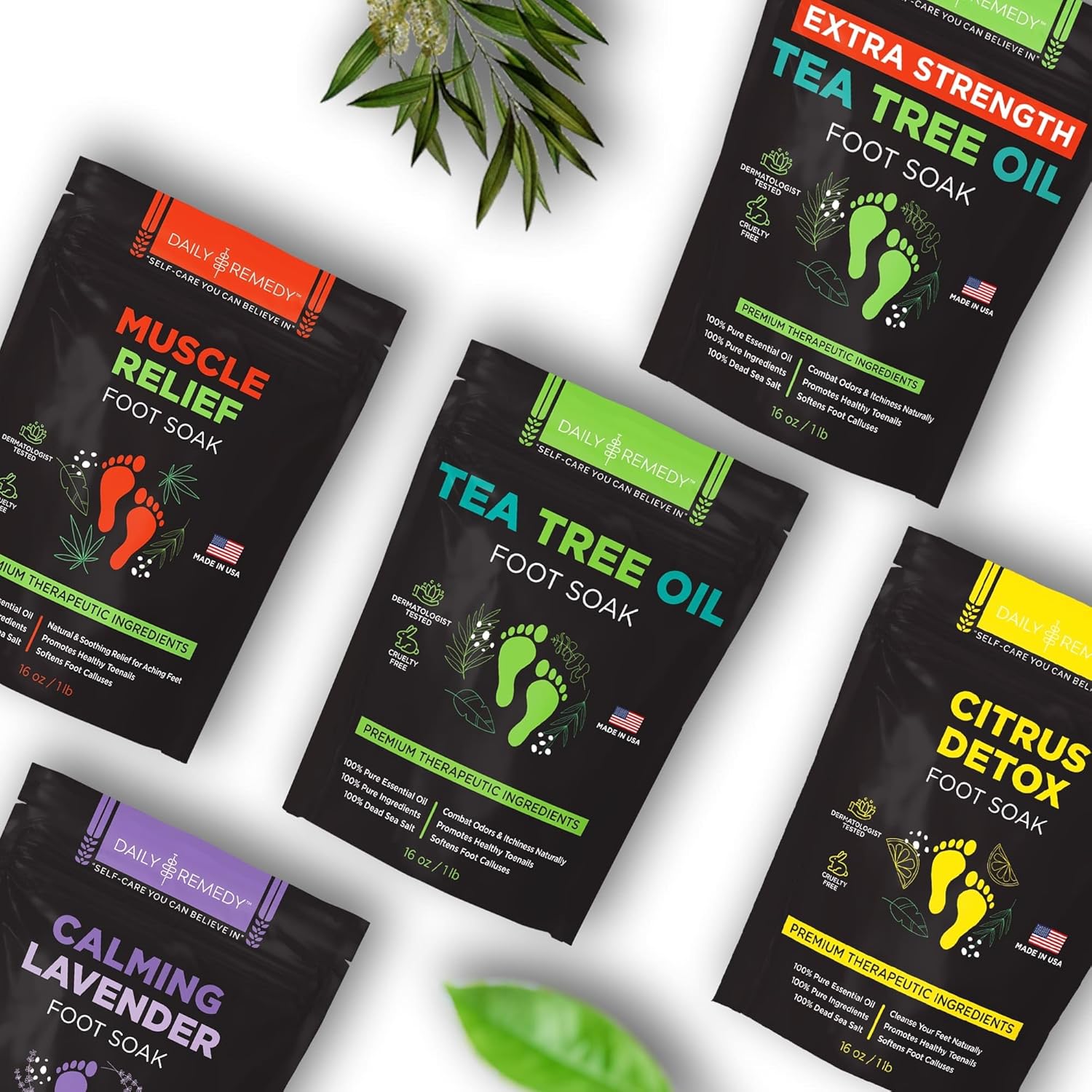 Tea Tree Oil Foot Soak with Epsom Salt - Made in USA - for Toenail Athletes Foot, Stubborn Foot Odor Scent, Softens Calluses & Soothes Sore Tired Feet - 16 Ounces - Image 8