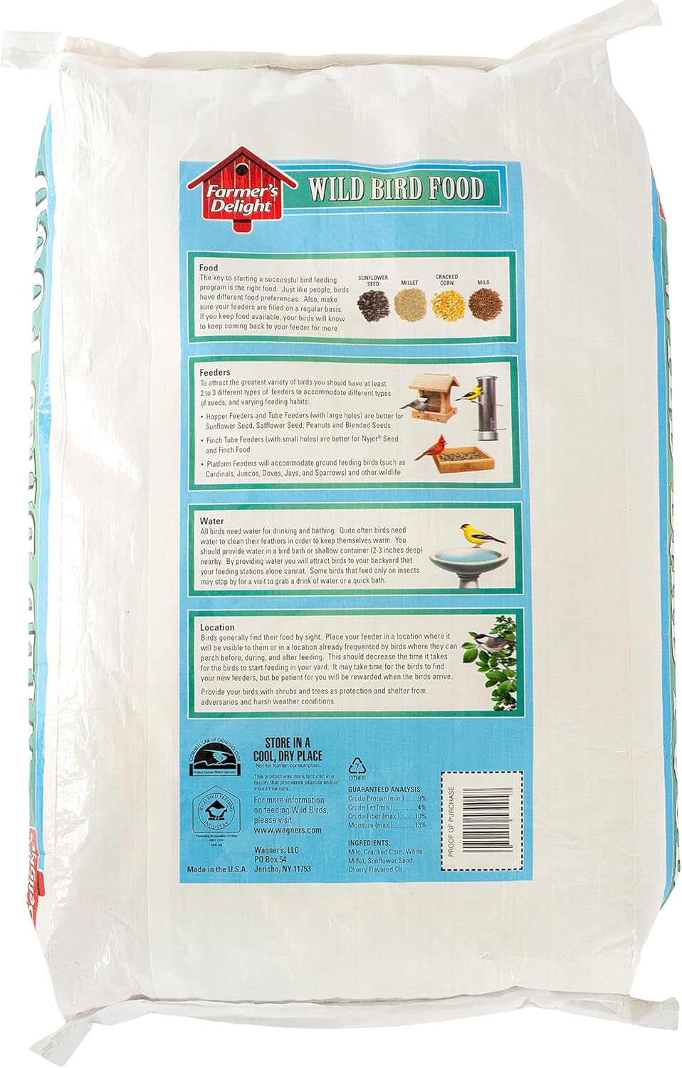 Wagner's 53003 Farmer's Delight Wild Bird Food with Cherry Flavor, 20-Pound Bag - Image 3