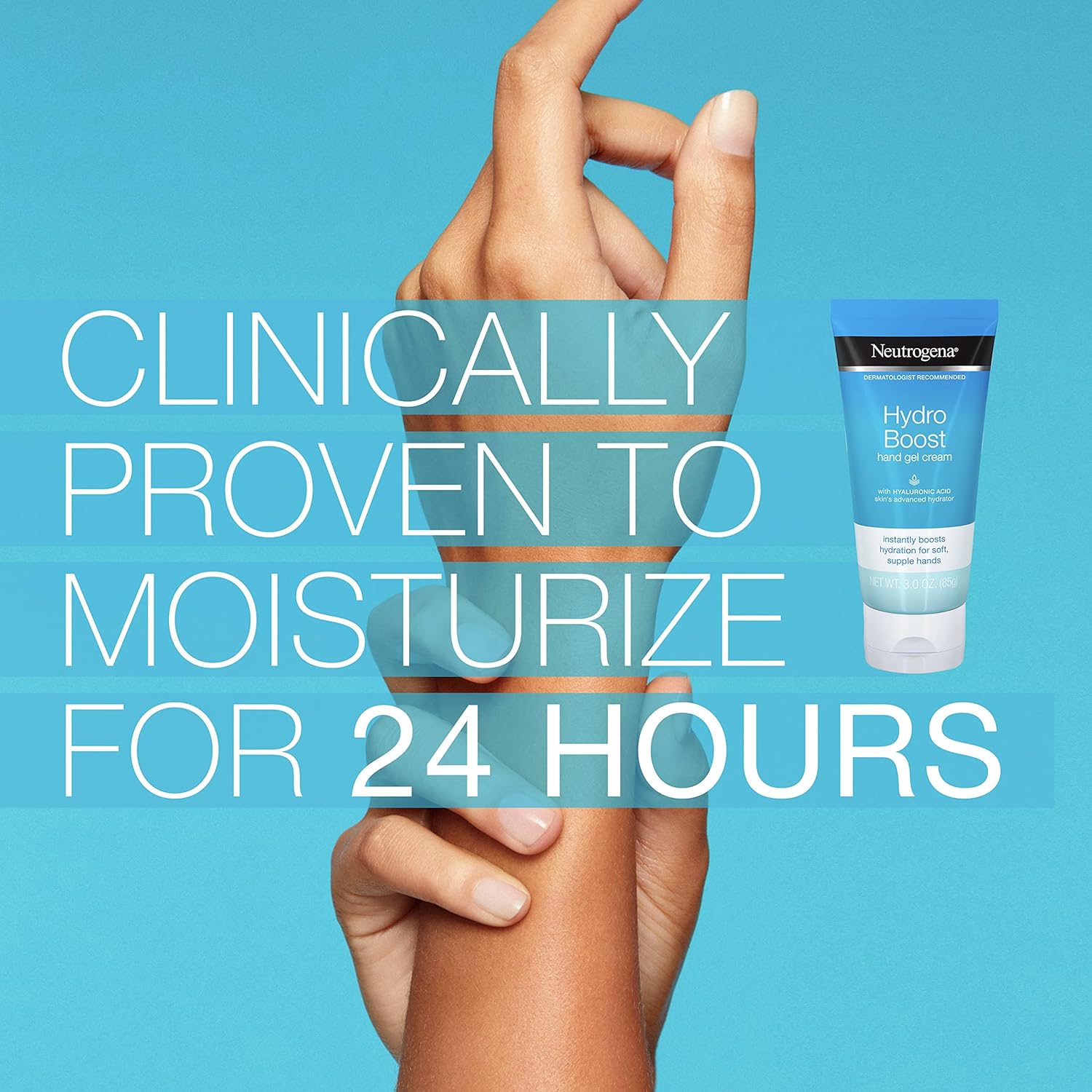 Neutrogena Hydro Boost Hydrating Hand Gel Cream with Hyaluronic Acid for Instantly Quenched, Soft & Supple Hands, Lightweight, Non-Greasy & Quick Absorbing Hand Lotion, Travel Size, 3 Oz - Image 5