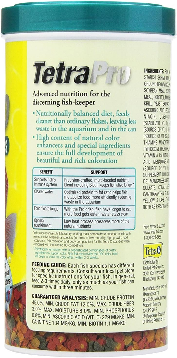 TetraPro Tropical Color Crisps, Fish Food With Natural Color Enhancers, Tropical Fish Food, 7.41 Ounces - Image 3