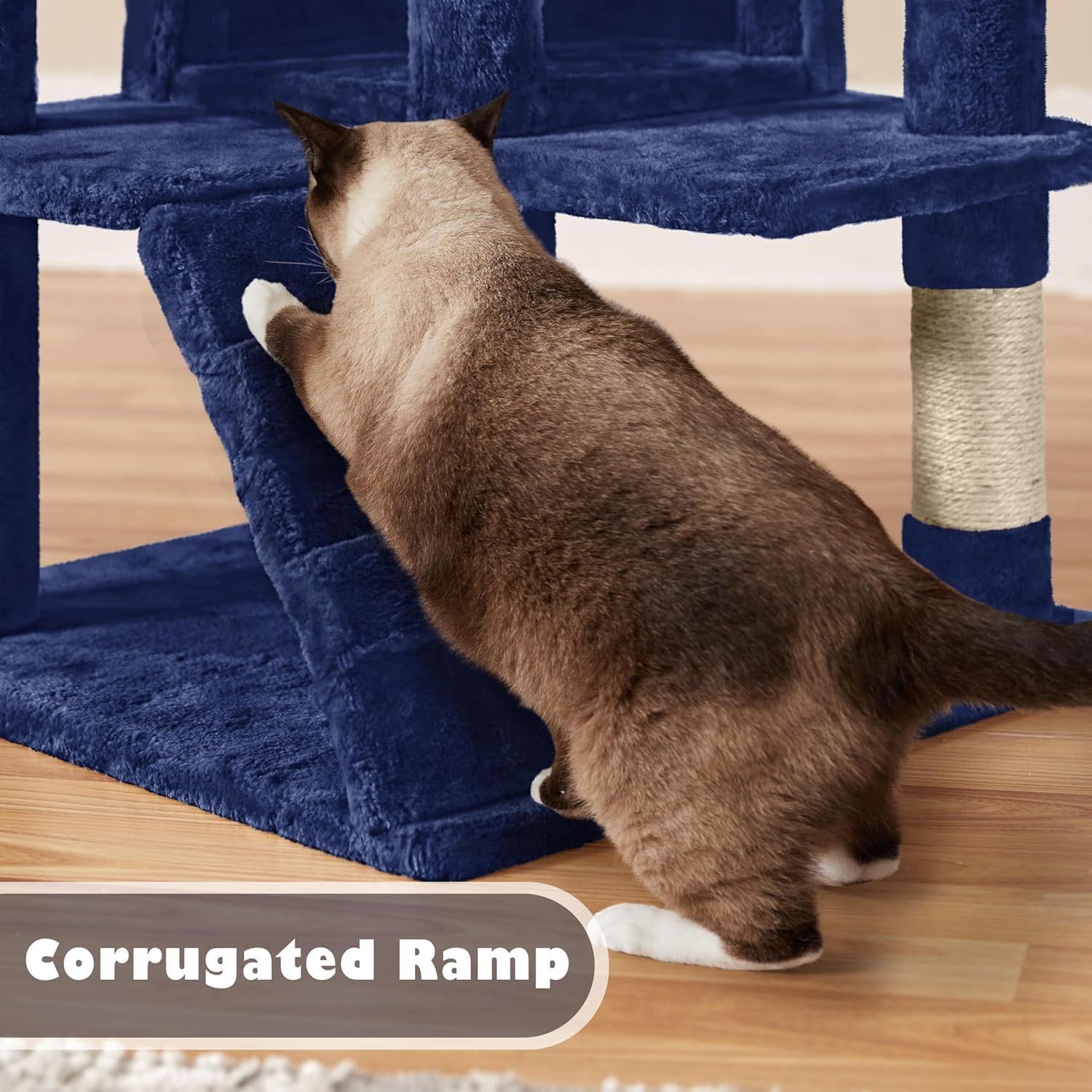 Yaheetech 54in Cat Tree Tower Condo Furniture Scratch Post for Kittens Pet House Play - Image 9