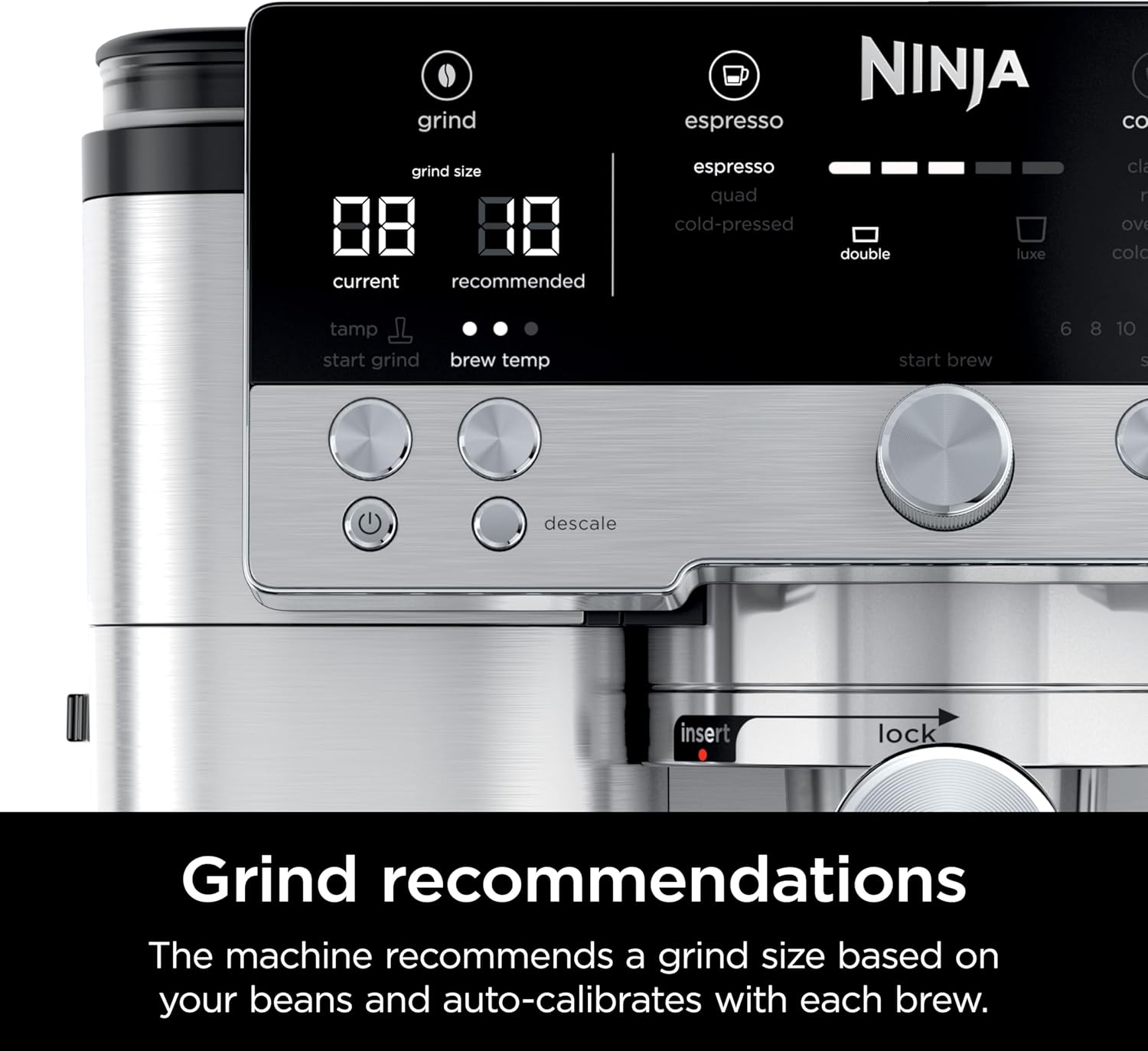 Ninja Espresso Machine, Luxe Café Premier Series, Drip Coffee Maker and Rapid Cold Brew, Integrated Grinder, Assisted Tamper, Hands-Free Frother, for Cappuccinos and Lattes, Dairy or Non-Dairy, ES601 - Image 5