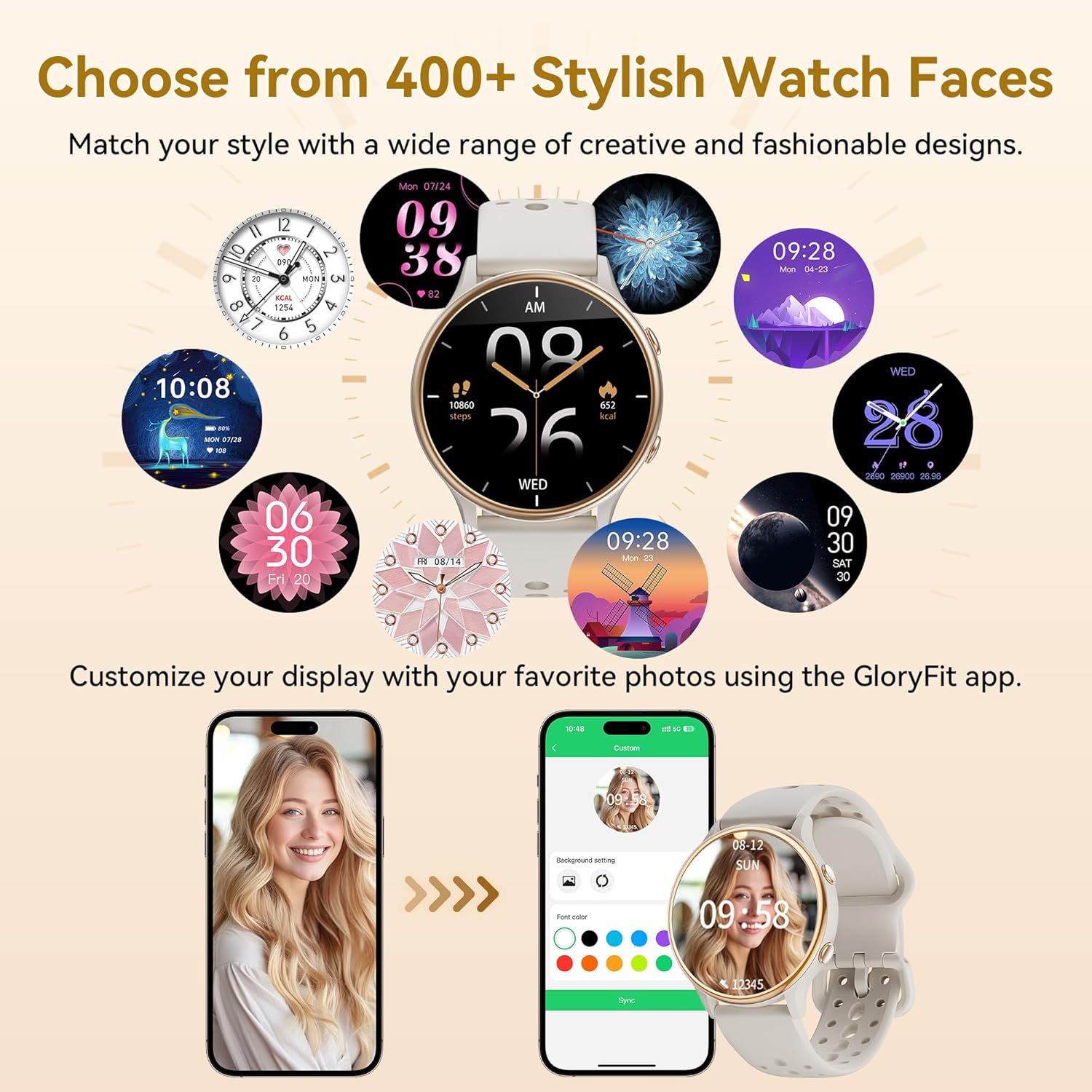 Smart Watches for Women, Fitness Tracker with Heart Rate & SpO2 Monitor, IP67 Waterproof Activity Tracker for Men & Women, Smart Watch for Android Phones and iPhone Compatible (Gray) - Image 5