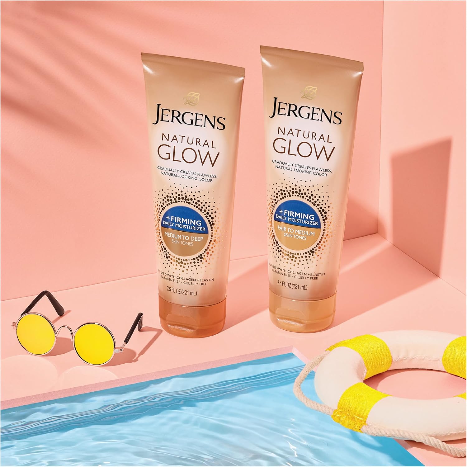 Jergens Natural Glow +Firming Self Tanner Body Lotion, Fair to Medium Skin Tone, Sunless Tanning Moisturizer with Collagen and Elastin. Helps to Visibly Reduce Cellulite, 7.5 Fl Oz - Image 12