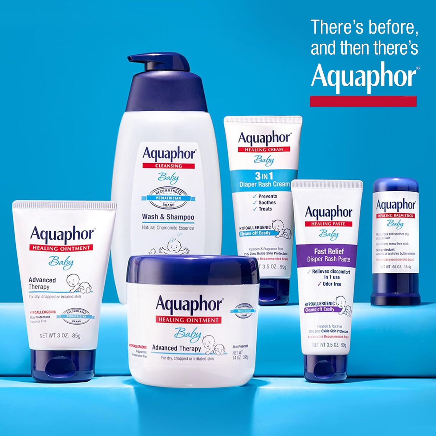 Aquaphor Baby Skincare Essentials Gift Set with Baby Wash and Shampoo, Healing Ointment, and Diaper Rash Cream, 3 Pieces - Image 9