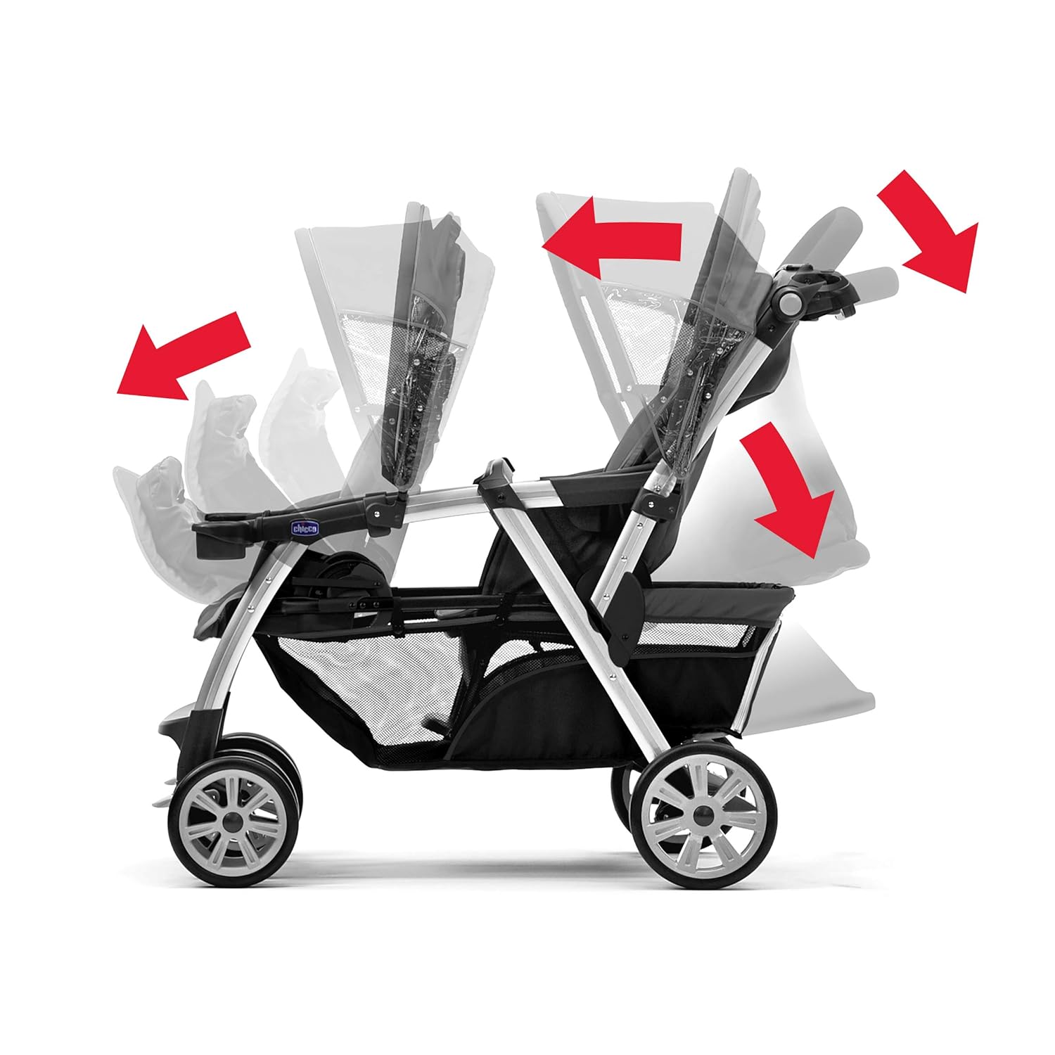 Chicco Cortina Together Double Stroller, Minerale - Image 8