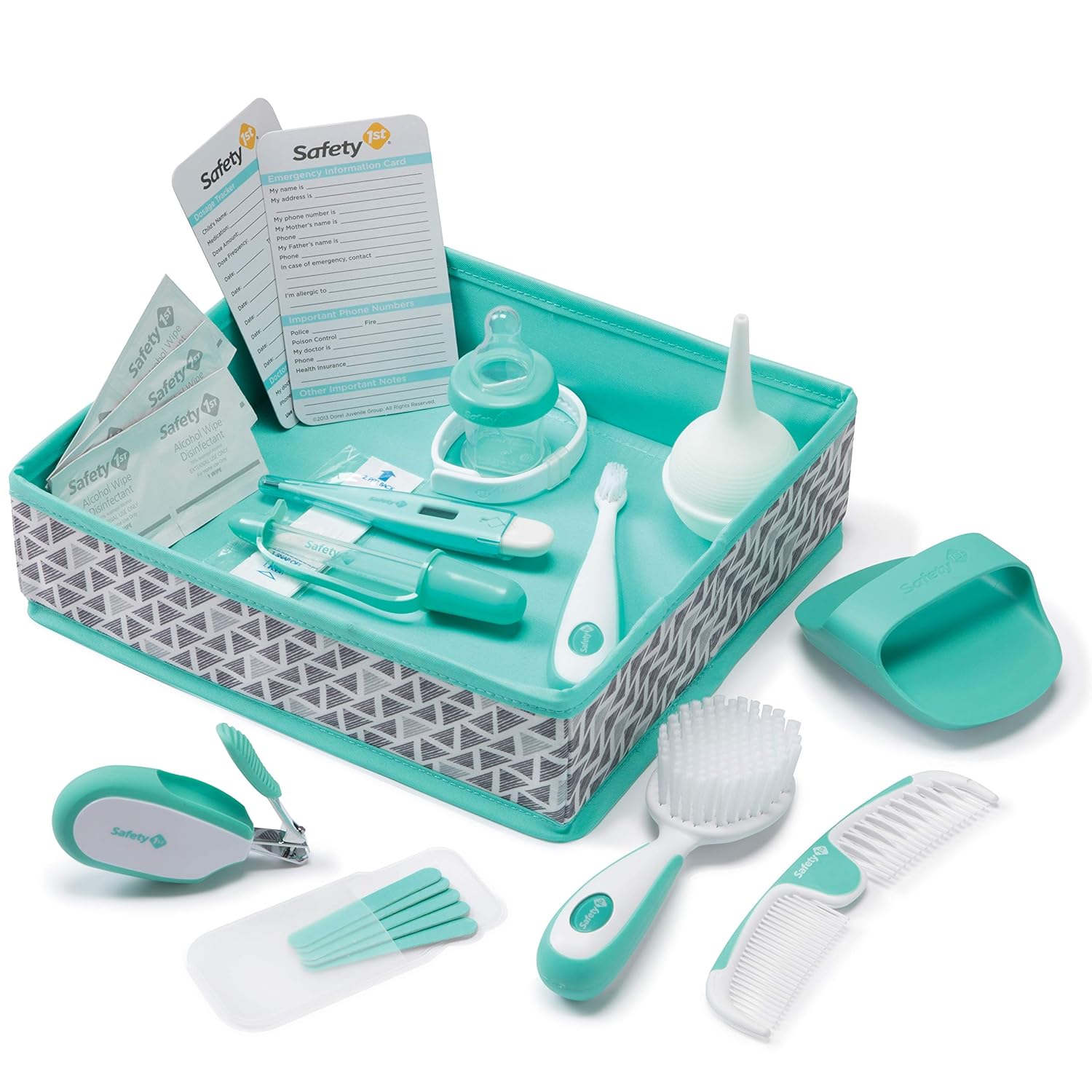 Safety 1st Nursery Care Health & Grooming Kit, Pyramids Aqua, One Size - Image 3
