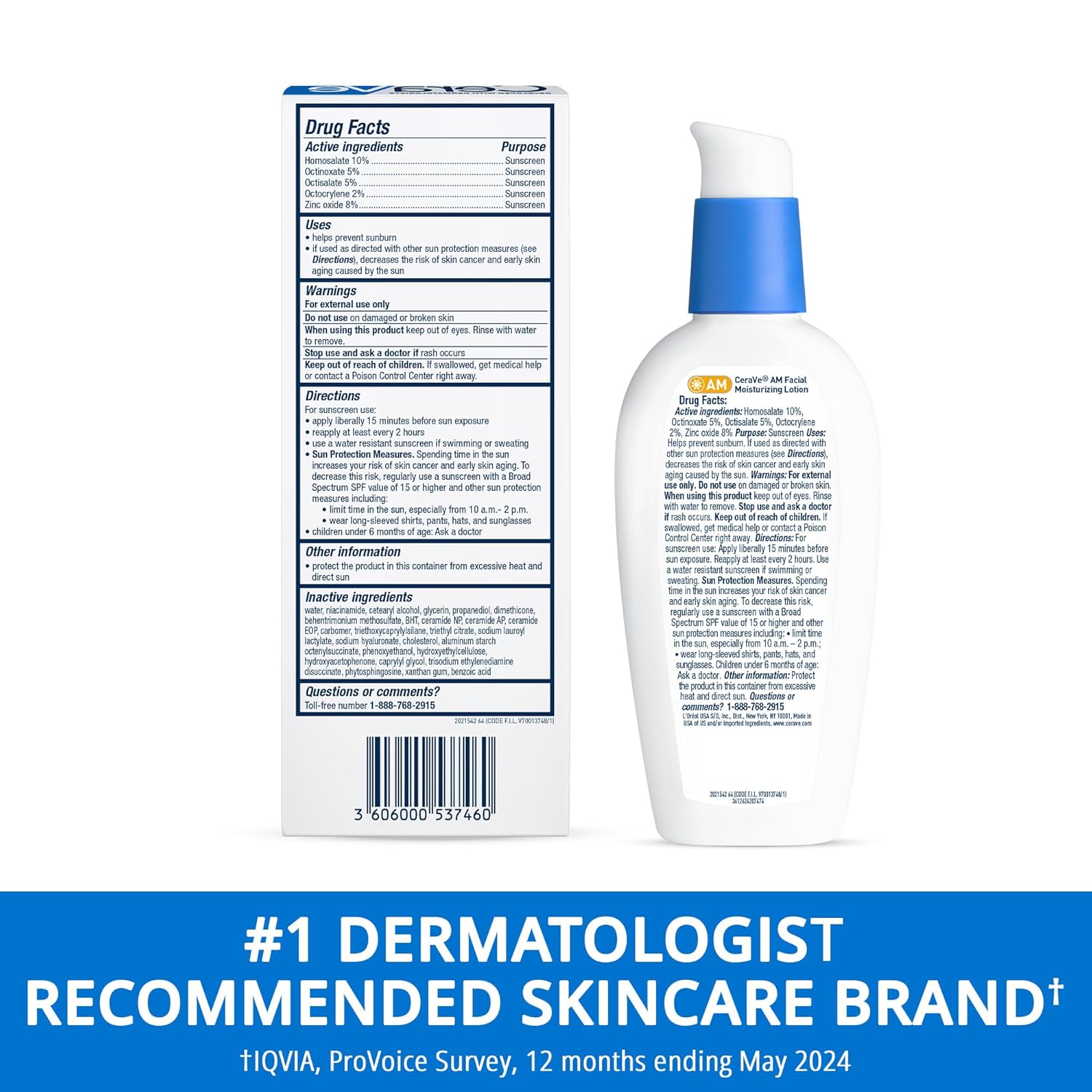 CeraVe AM Facial Moisturizing Lotion with SPF 30, Oil-Free Face Moisturizer with SPF, Formulated with Hyaluronic Acid, Niacinamide & Ceramides, Non-Comedogenic, Broad Spectrum Sunscreen, 3 Ounce - Image 8