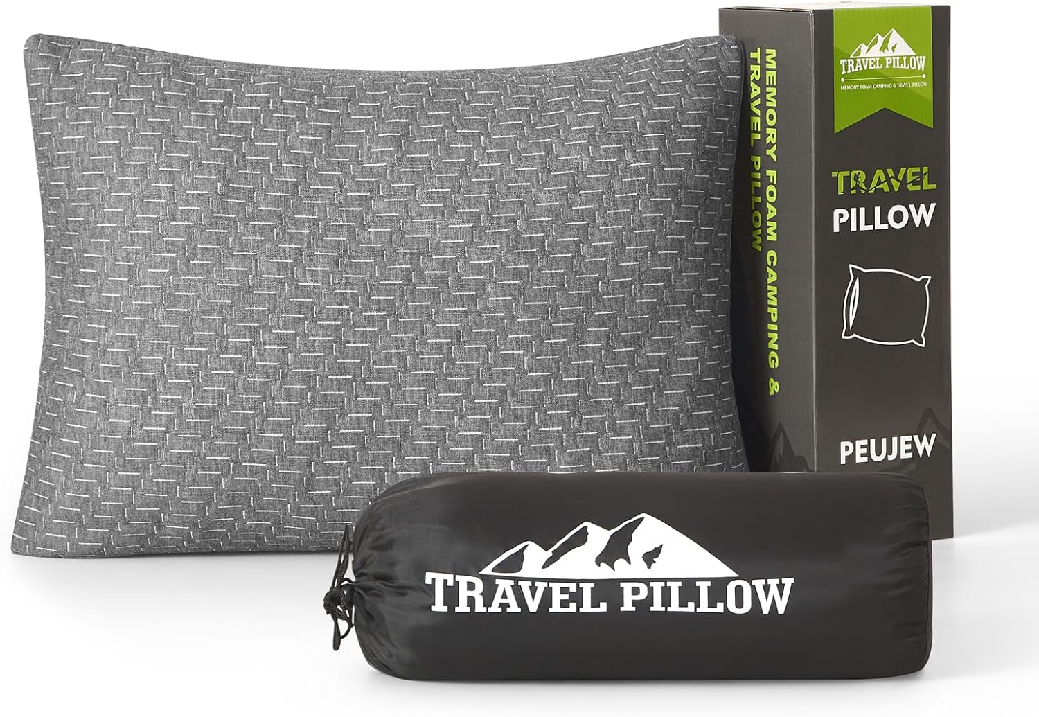 Small Shredded Memory Foam Pillow, Camping Pillow Travel Pillow - Compressible Medium Firm, Breathable Cover, Ideal Backpacking Hiking, Airplane and Car - Image 2