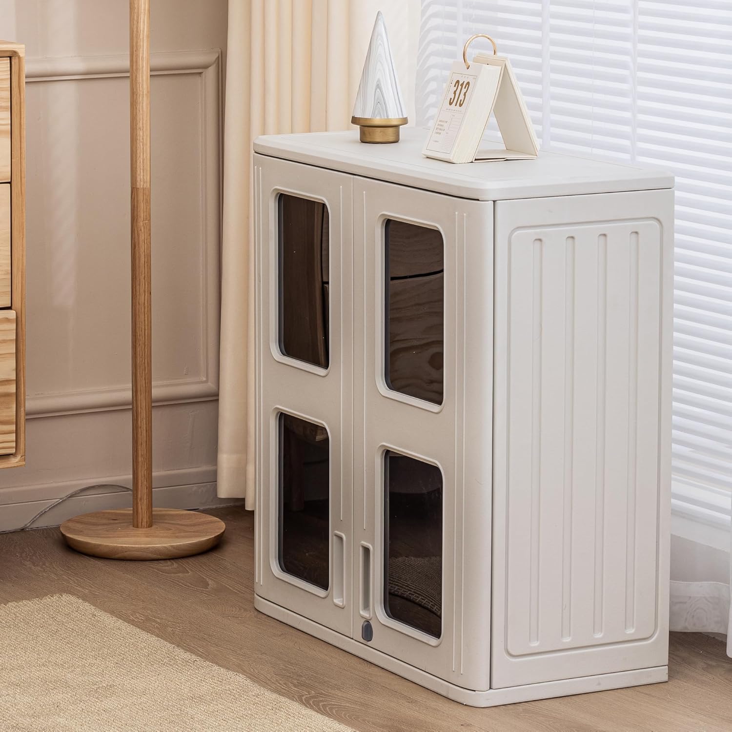 ADDOK Wall Cabinet Storage with Metal Shelf, 29"x30" Resin Storage Cabinet Wall Mounted for Indoor & Outdoor, Versatile Shed/Cabinet for Bathroom Laundry Bedroom Closet Pantry Organizers and Storage - Image 6