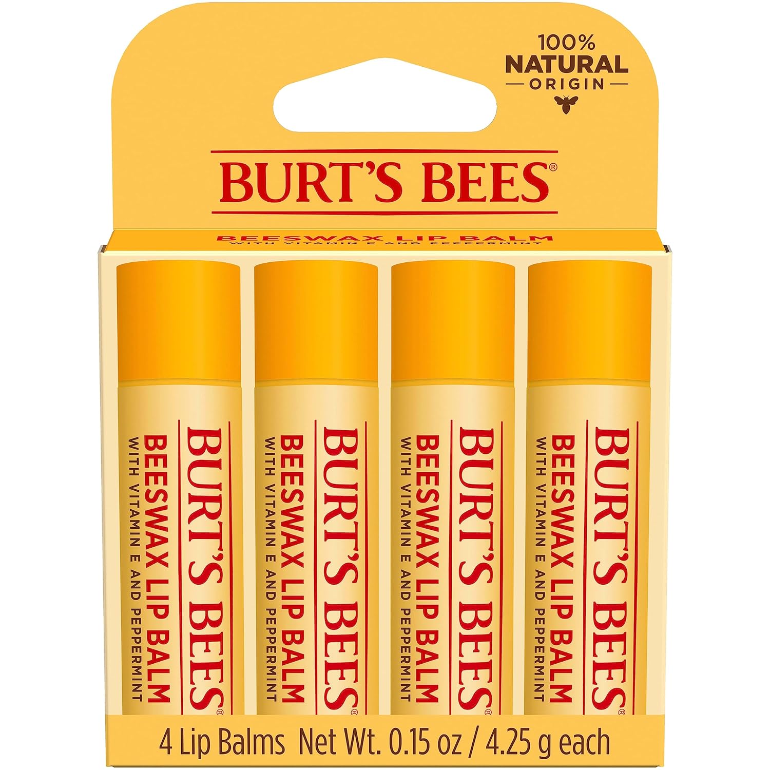 Burt's Bees Lip Balm - Original Beeswax, Lip Moisturizer With Responsibly Sourced Beeswax, Tint-Free, Natural Origin Conditioning Treatment, 4 Tubes, 0.15 oz. - Image 12
