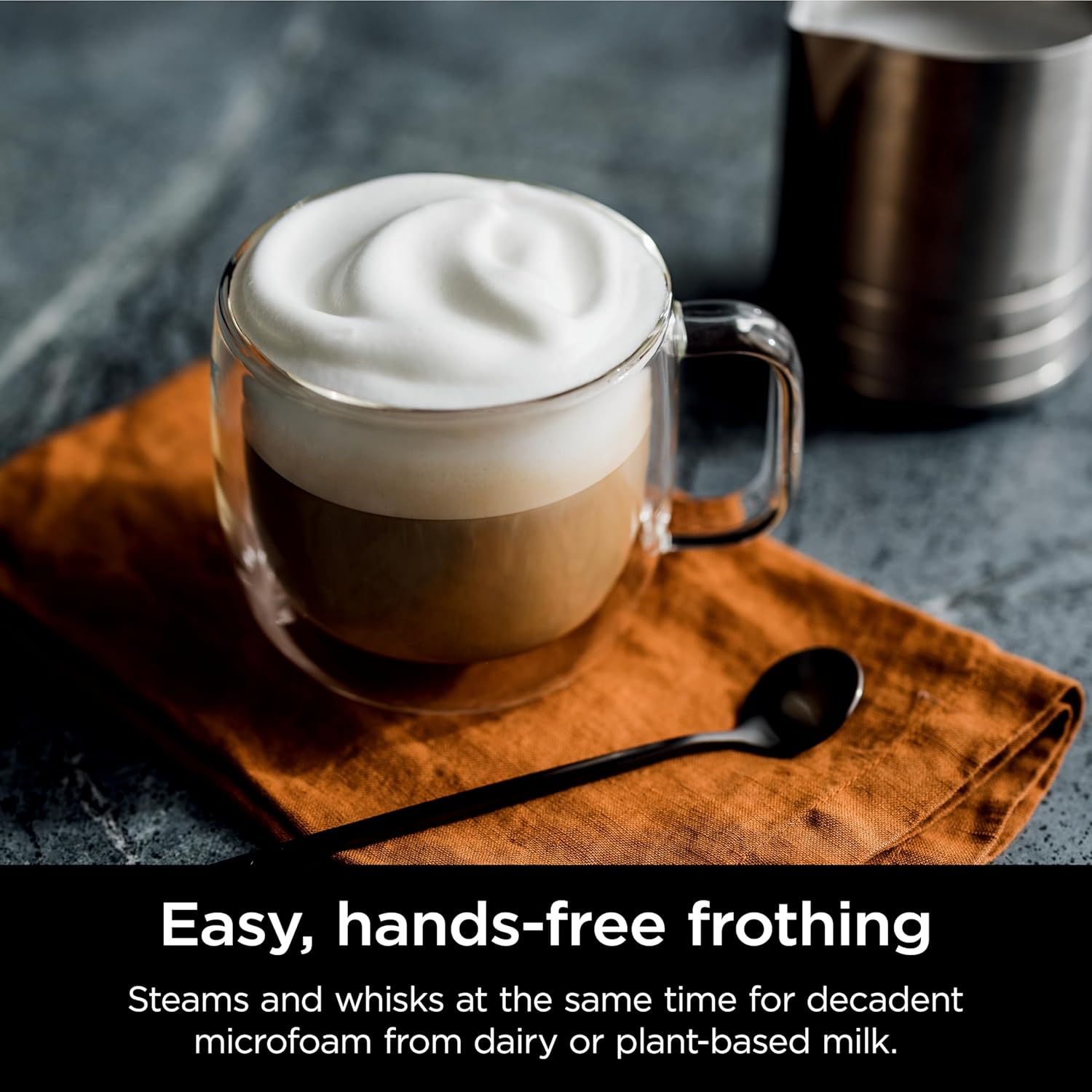 Ninja Espresso Machine, Luxe Café Premier Series, Drip Coffee Maker and Rapid Cold Brew, Integrated Grinder, Assisted Tamper, Hands-Free Frother, for Cappuccinos and Lattes, Dairy or Non-Dairy, ES601 - Image 8