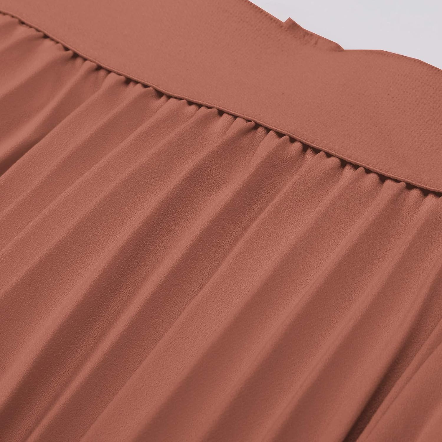 GRACE KARIN Women High Elastic Waist Pleated Chiffon Skirt Midi Swing A-line Skirts - Image 6