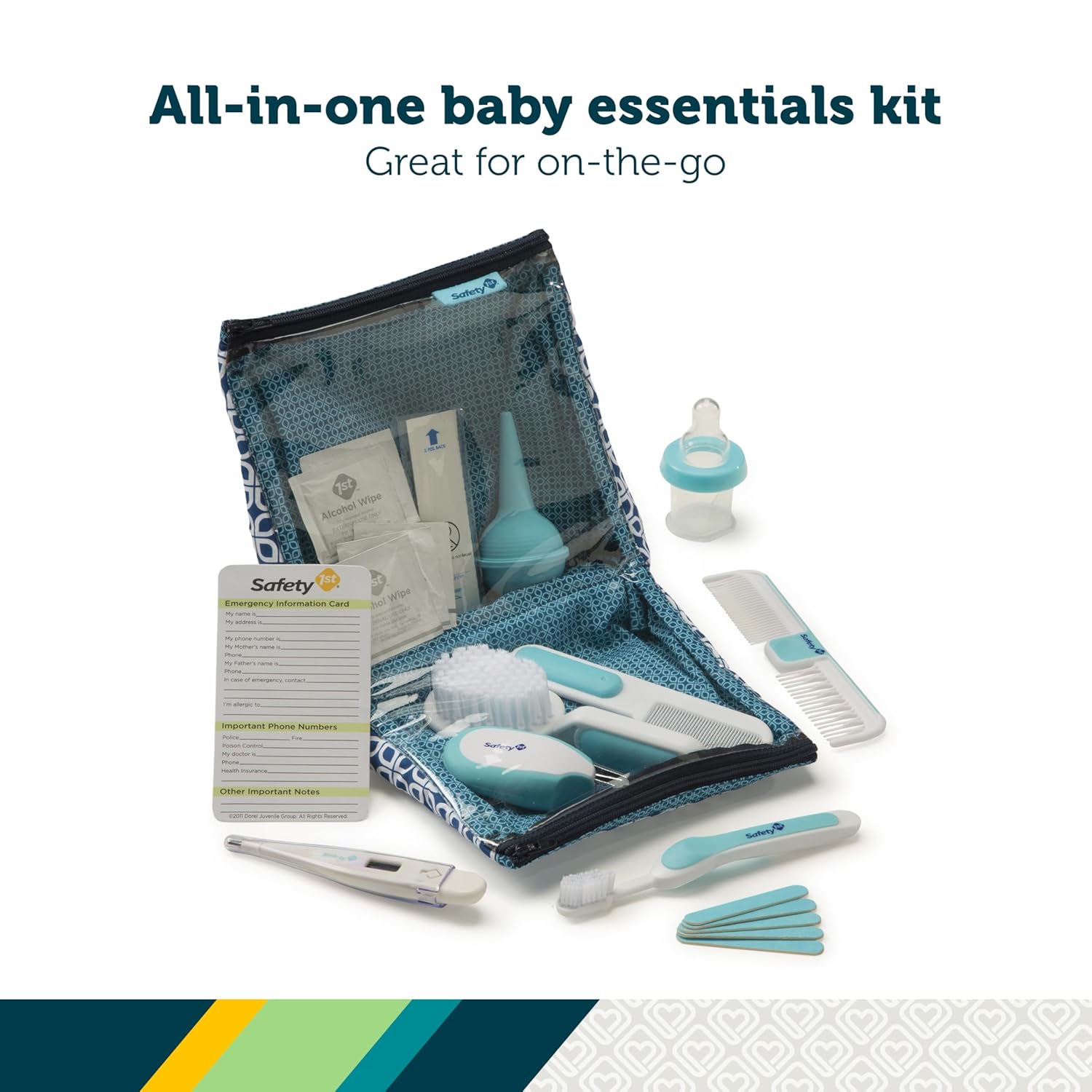 Deluxe Baby Healthcare and Grooming Kit, Arctic Blue, Newborn Baby Essentials, One Size, 25 Pieces - Image 3
