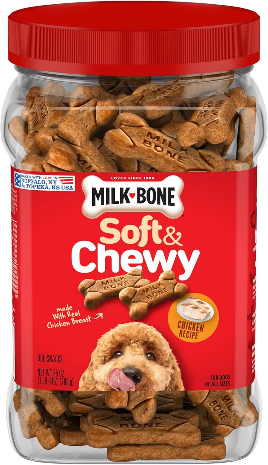 Milk-Bone Soft & Chewy Chicken Recipe Dog Treats, 25 Ounces (1 Count) - Image 2